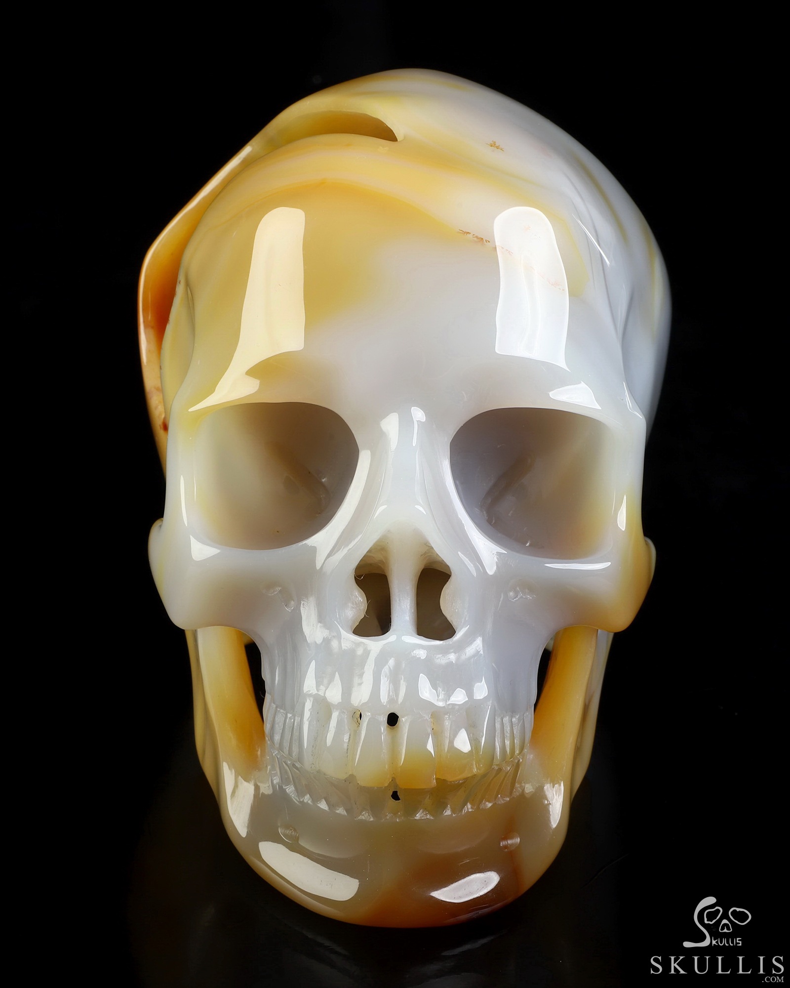 6.0" Carnelian Hand Carved Crystal Skull, Super Realistic, Crystal Healing 6.0" Carnelian Hand Carved Crystal Skull, Super Realistic, Crystal Healing