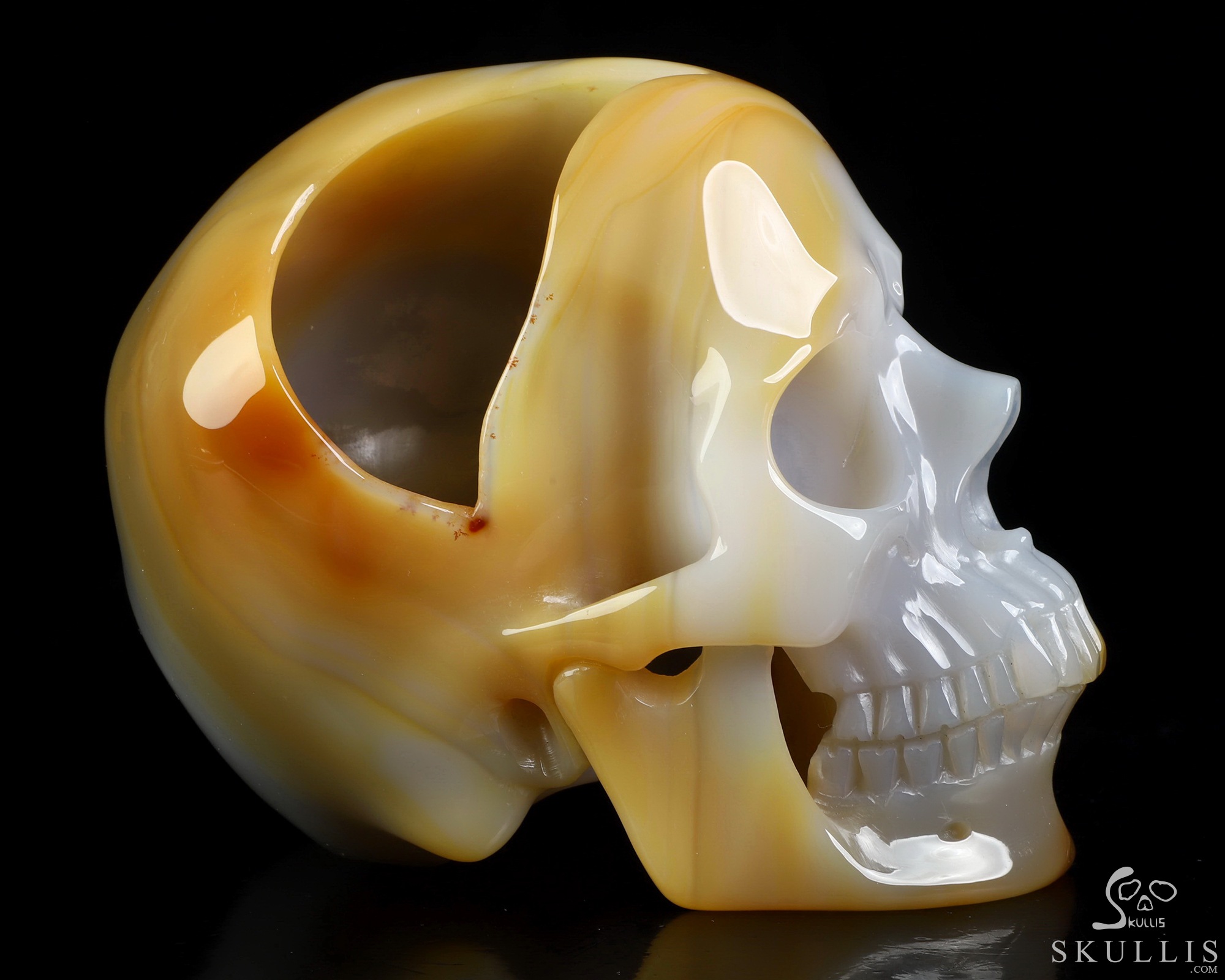 6.0" Carnelian Hand Carved Crystal Skull, Super Realistic, Crystal Healing 6.0" Carnelian Hand Carved Crystal Skull, Super Realistic, Crystal Healing