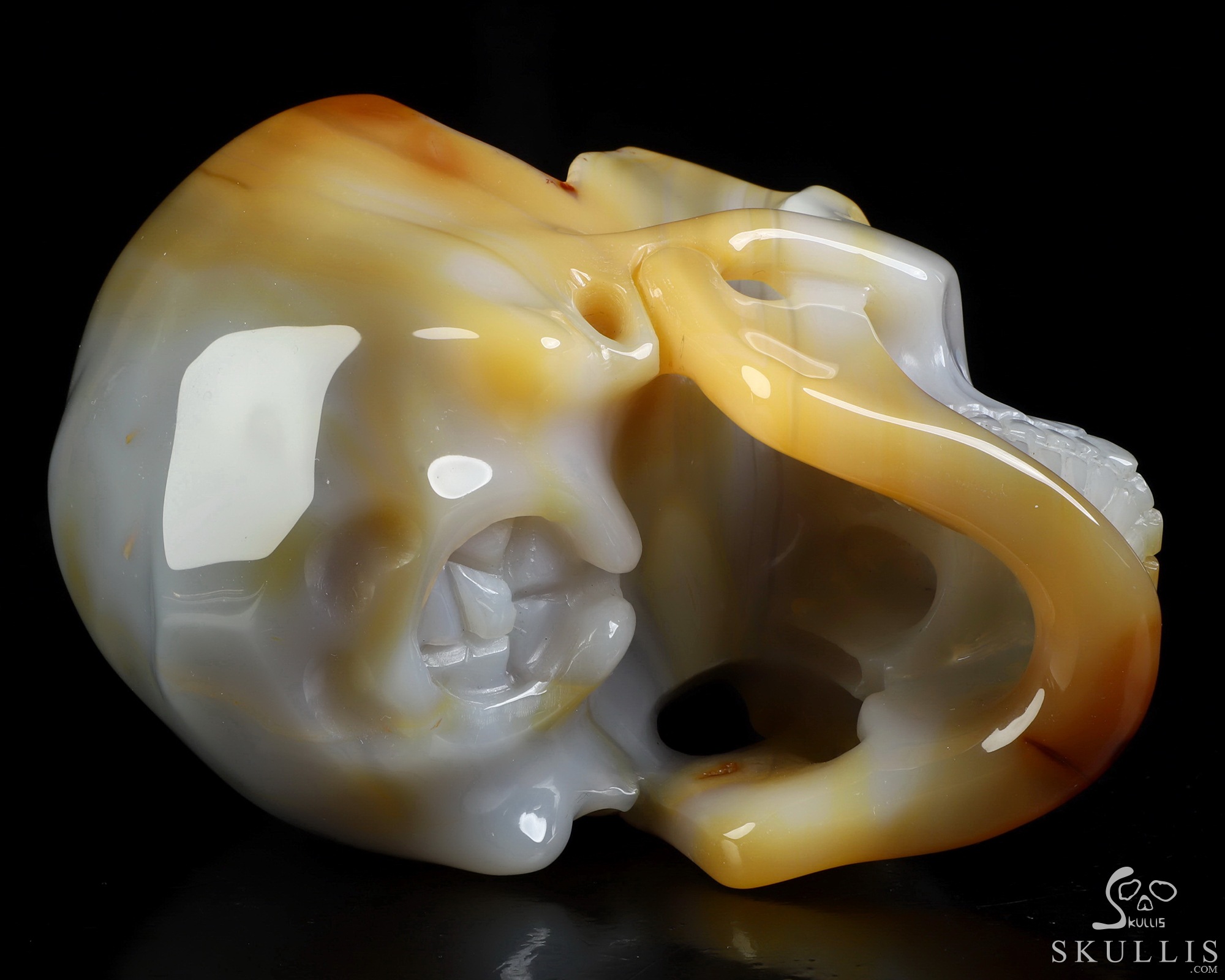 6.0" Carnelian Hand Carved Crystal Skull, Super Realistic, Crystal Healing 6.0" Carnelian Hand Carved Crystal Skull, Super Realistic, Crystal Healing