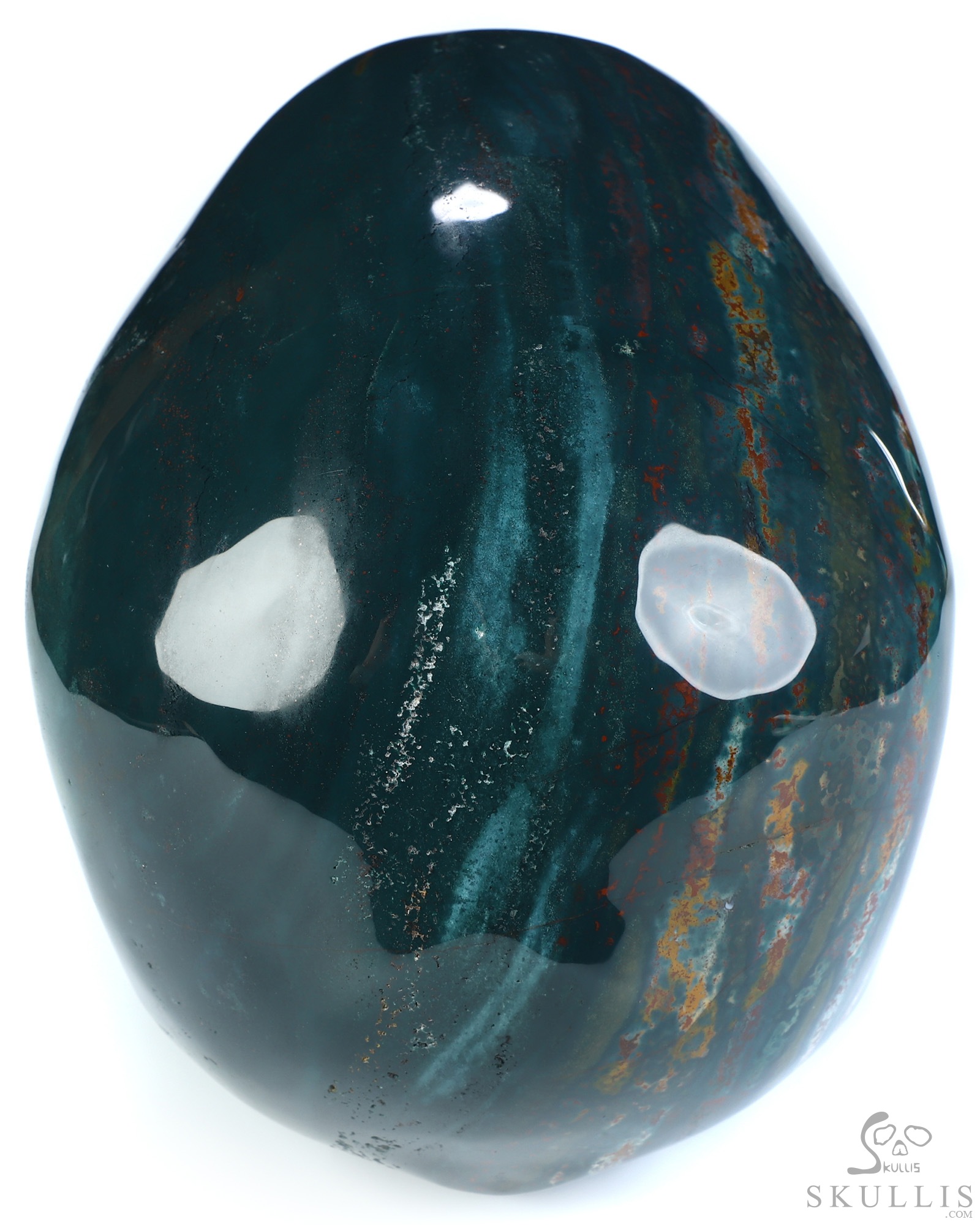 Lifesized 8.0" Bloodstone Hand Carved Crystal Skull, Super Realistic, Crystal Healing Lifesized 8.0" Bloodstone Hand Carved Crystal Skull, Super Realistic, Crystal Healing