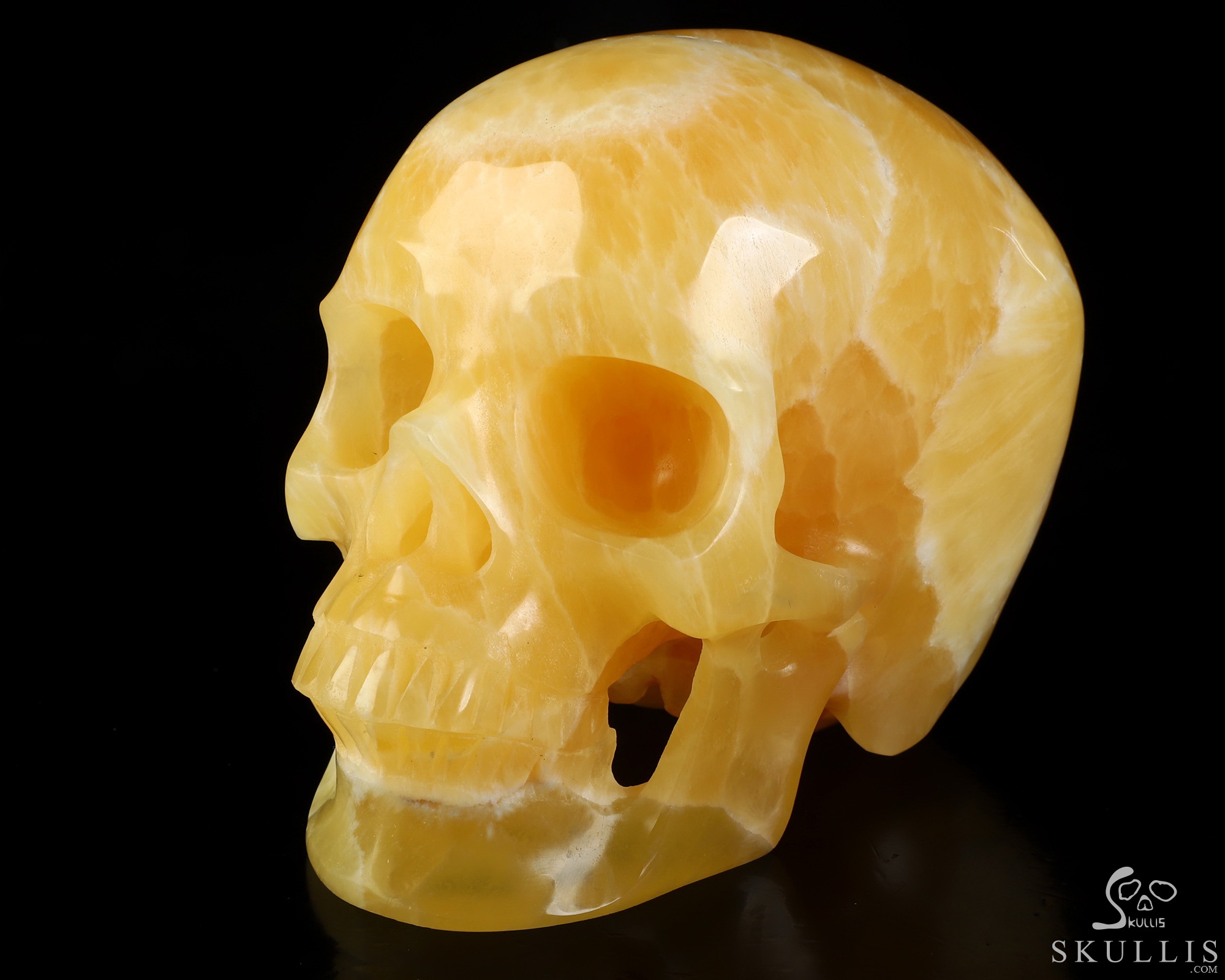 5.0" Beeswax Jade Hand Carved Crystal Skull, Super Realistic, Crystal Healing 5.0" Beeswax Jade Hand Carved Crystal Skull, Super Realistic, Crystal Healing