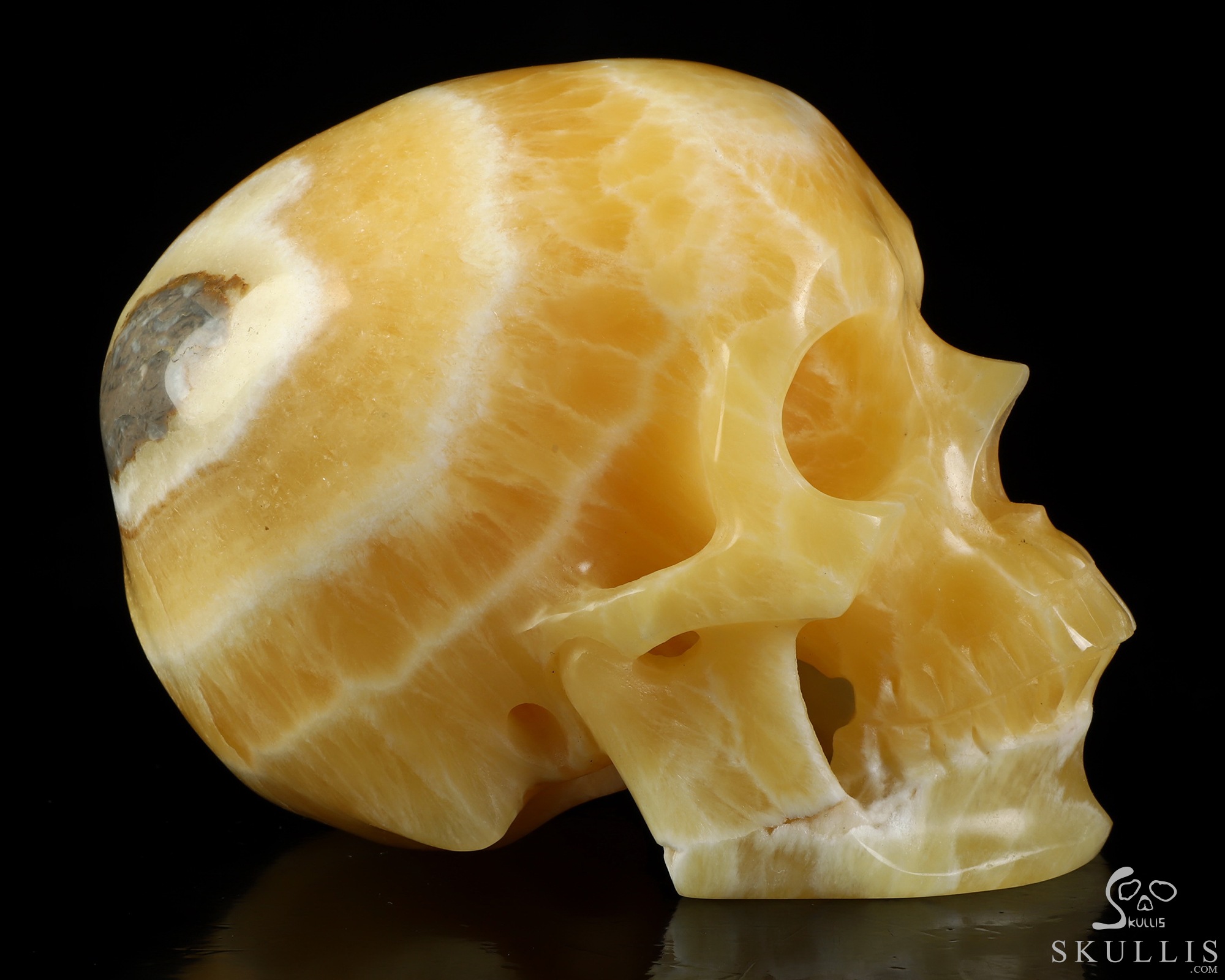 5.0" Beeswax Jade Hand Carved Crystal Skull, Super Realistic, Crystal Healing 5.0" Beeswax Jade Hand Carved Crystal Skull, Super Realistic, Crystal Healing