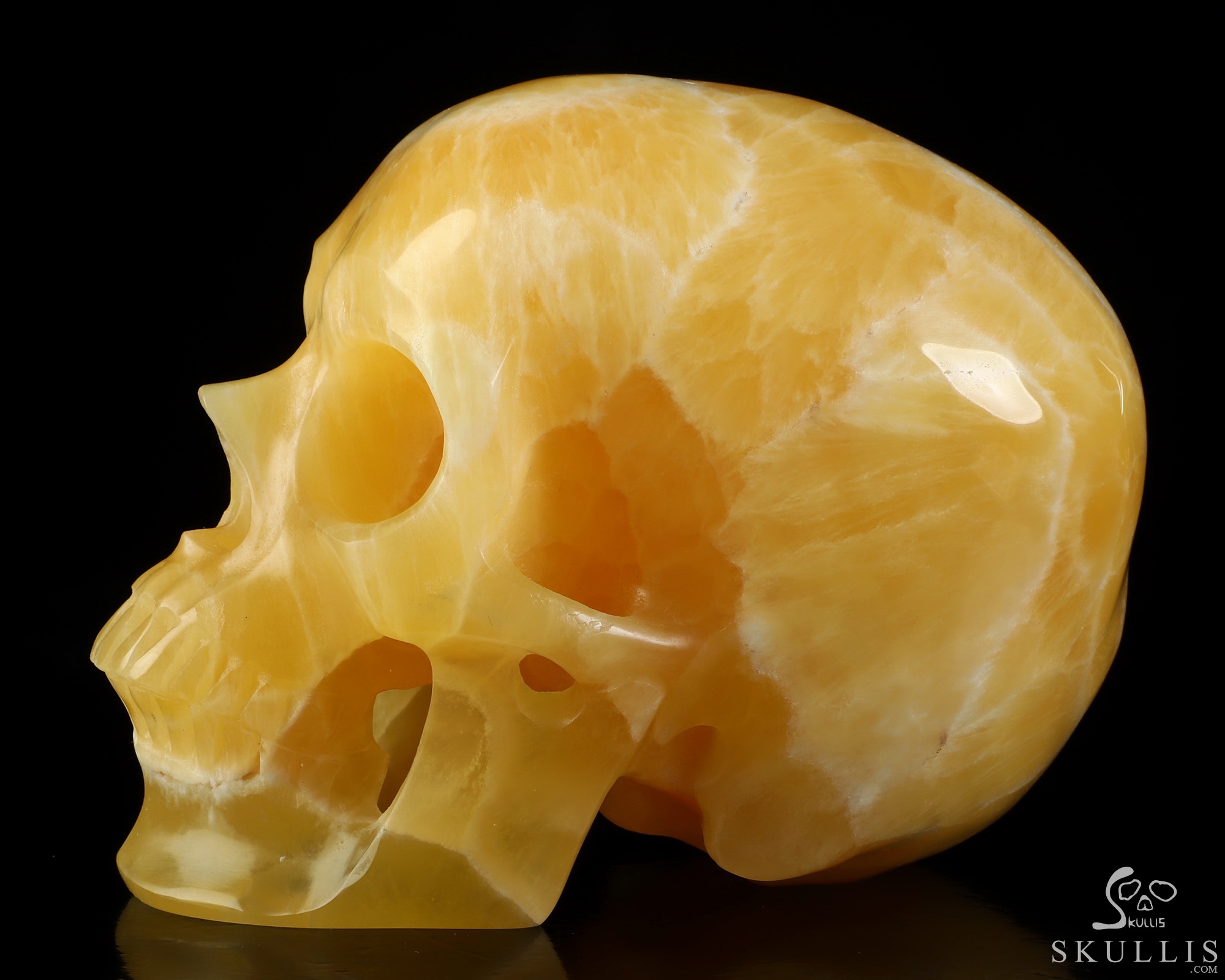 5.0" Beeswax Jade Hand Carved Crystal Skull, Super Realistic, Crystal Healing 5.0" Beeswax Jade Hand Carved Crystal Skull, Super Realistic, Crystal Healing