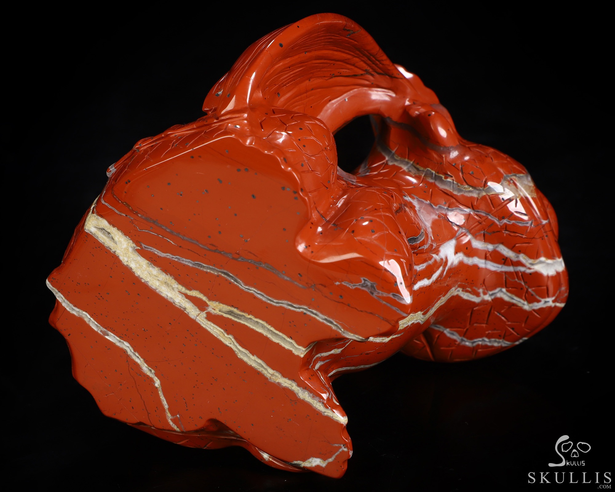 3.9" Red Jasper Hand Carved Crystal Toothless Dragon Fine Art Sculpture, Crystal Healing 3.9" Red Jasper Hand Carved Crystal Toothless Dragon Fine Art Sculpture, Crystal Healing
