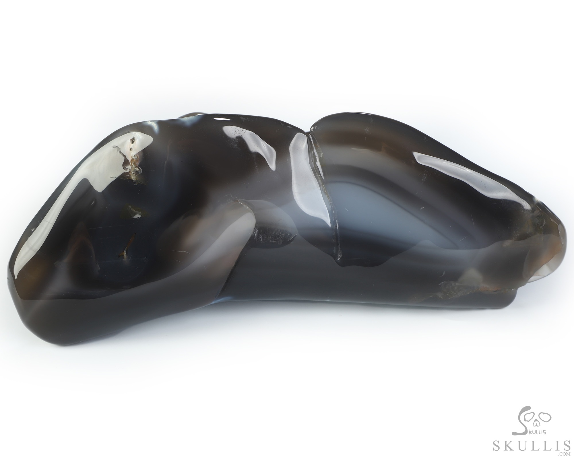 8.5" Orca agate Hand Carved Crystal Skull Fine Art Sculpture, Crystal Healing 8.5" Orca agate Hand Carved Crystal Skull Fine Art Sculpture, Crystal Healing