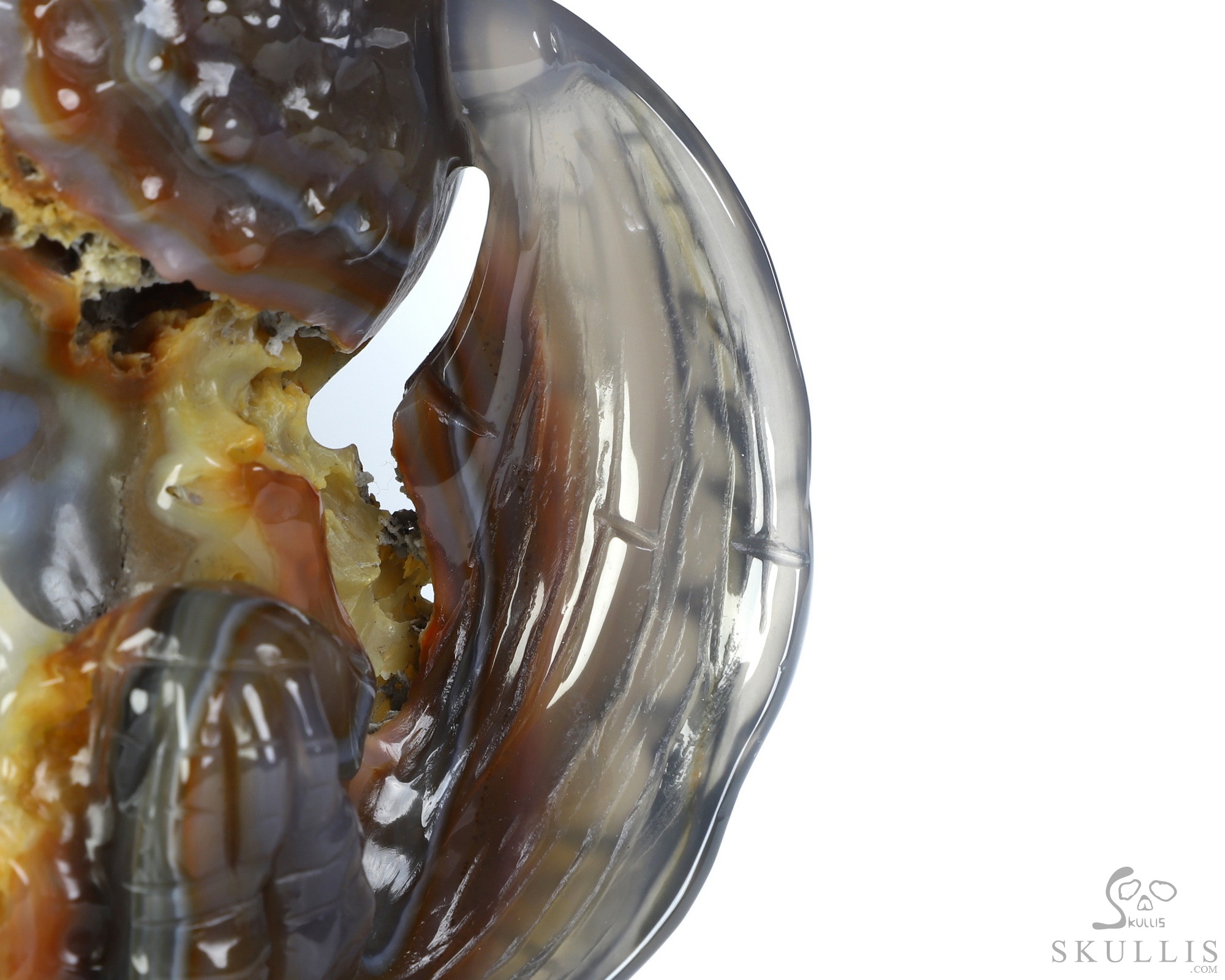 5.1" Premium Brazilian Agate Hand Carved Crystal Cthulhu Sculpture, Crystal Healing 5.1" Premium Brazilian Agate Hand Carved Crystal Cthulhu Sculpture, Crystal Healing