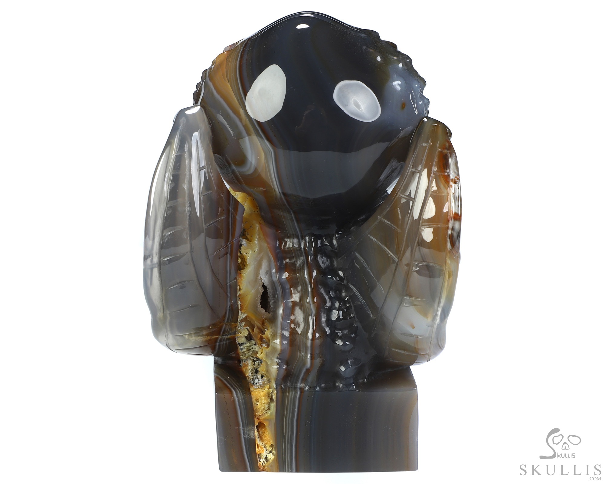 5.1" Premium Brazilian Agate Hand Carved Crystal Cthulhu Sculpture, Crystal Healing 5.1" Premium Brazilian Agate Hand Carved Crystal Cthulhu Sculpture, Crystal Healing