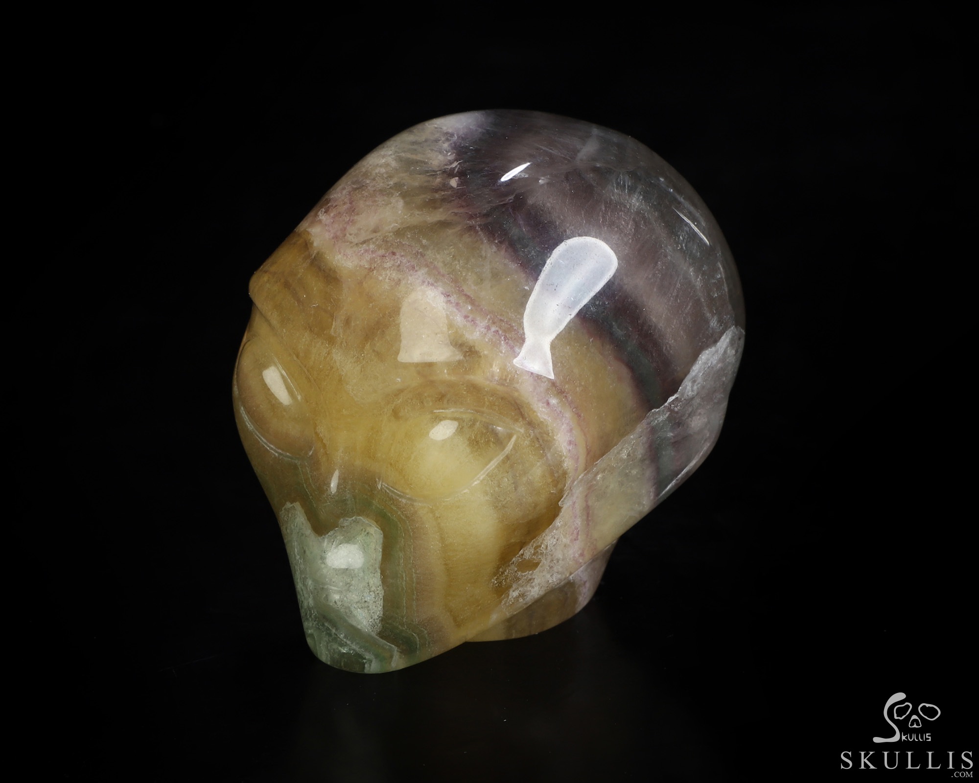 2.0" Fluorite Star Being Female Alien Crystal Skull Companion, Hand Carved Gemstone Fine Art Sculpture, Reiki Healing Stone Statue 2.0" Fluorite Star Being Female Alien Crystal Skull Companion, Hand Carved Gemstone Fine Art Sculpture, Reiki Healing Stone Statue