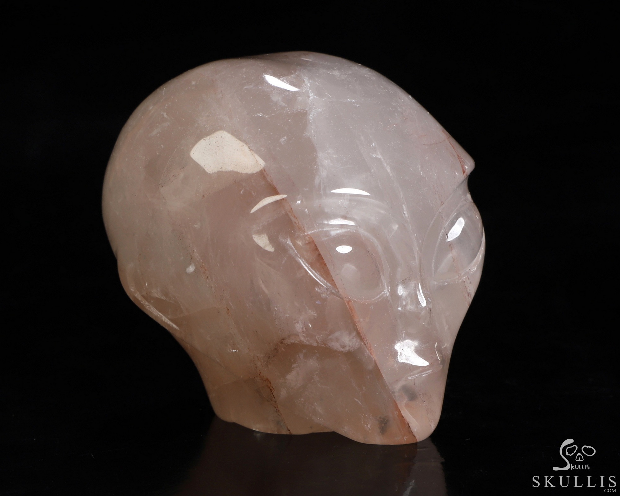 2.0" Fire Quartz Star Being Female Alien Crystal Skull Companion, Hand Carved Gemstone Fine Art Sculpture, Reiki Healing Stone Statue 2.0" Fire Quartz Star Being Female Alien Crystal Skull Companion, Hand Carved Gemstone Fine Art Sculpture, Reiki Healing Stone Statue