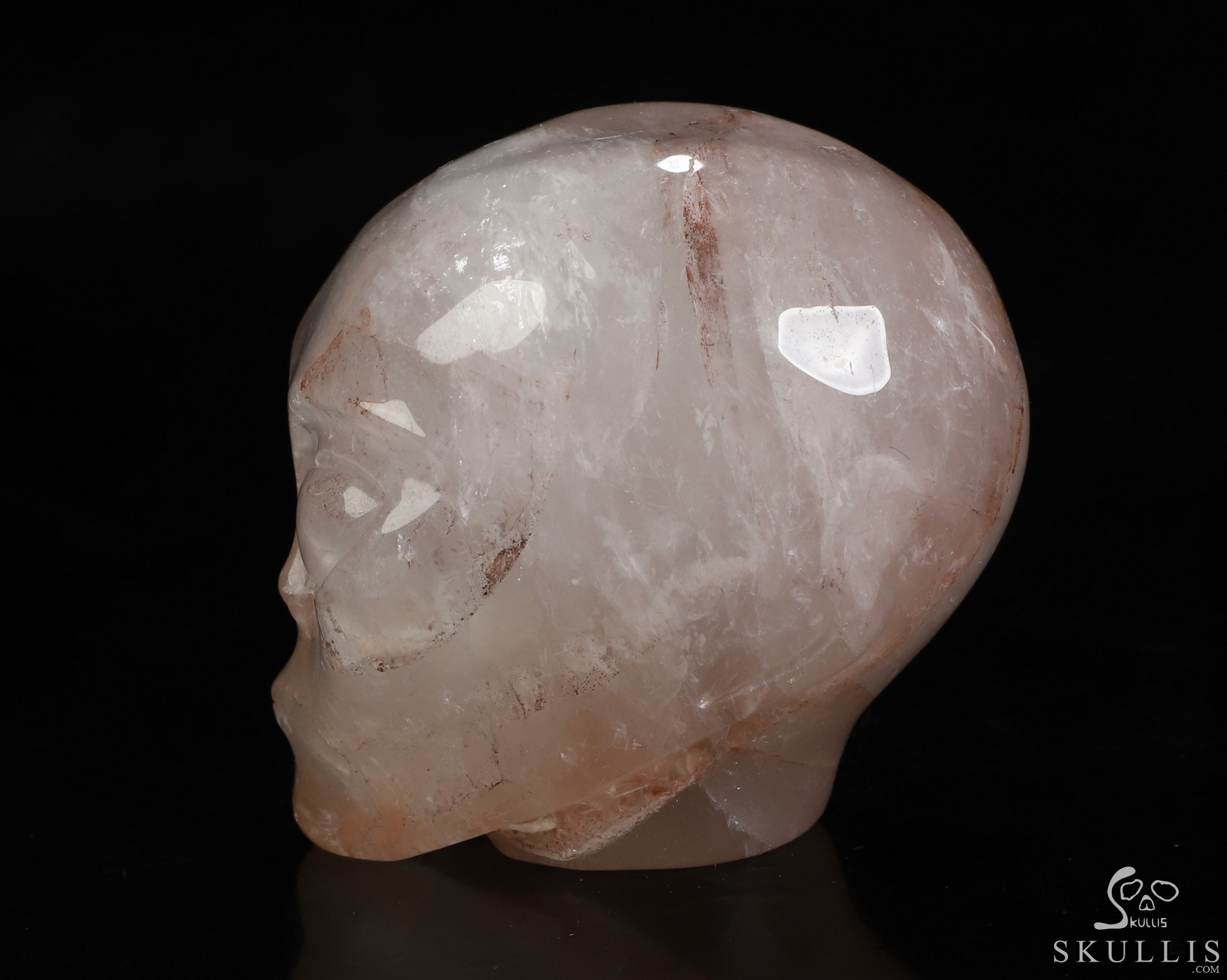 2.0" Fire Quartz Star Being Female Alien Crystal Skull Companion, Hand Carved Gemstone Fine Art Sculpture, Reiki Healing Stone Statue 2.0" Fire Quartz Star Being Female Alien Crystal Skull Companion, Hand Carved Gemstone Fine Art Sculpture, Reiki Healing Stone Statue