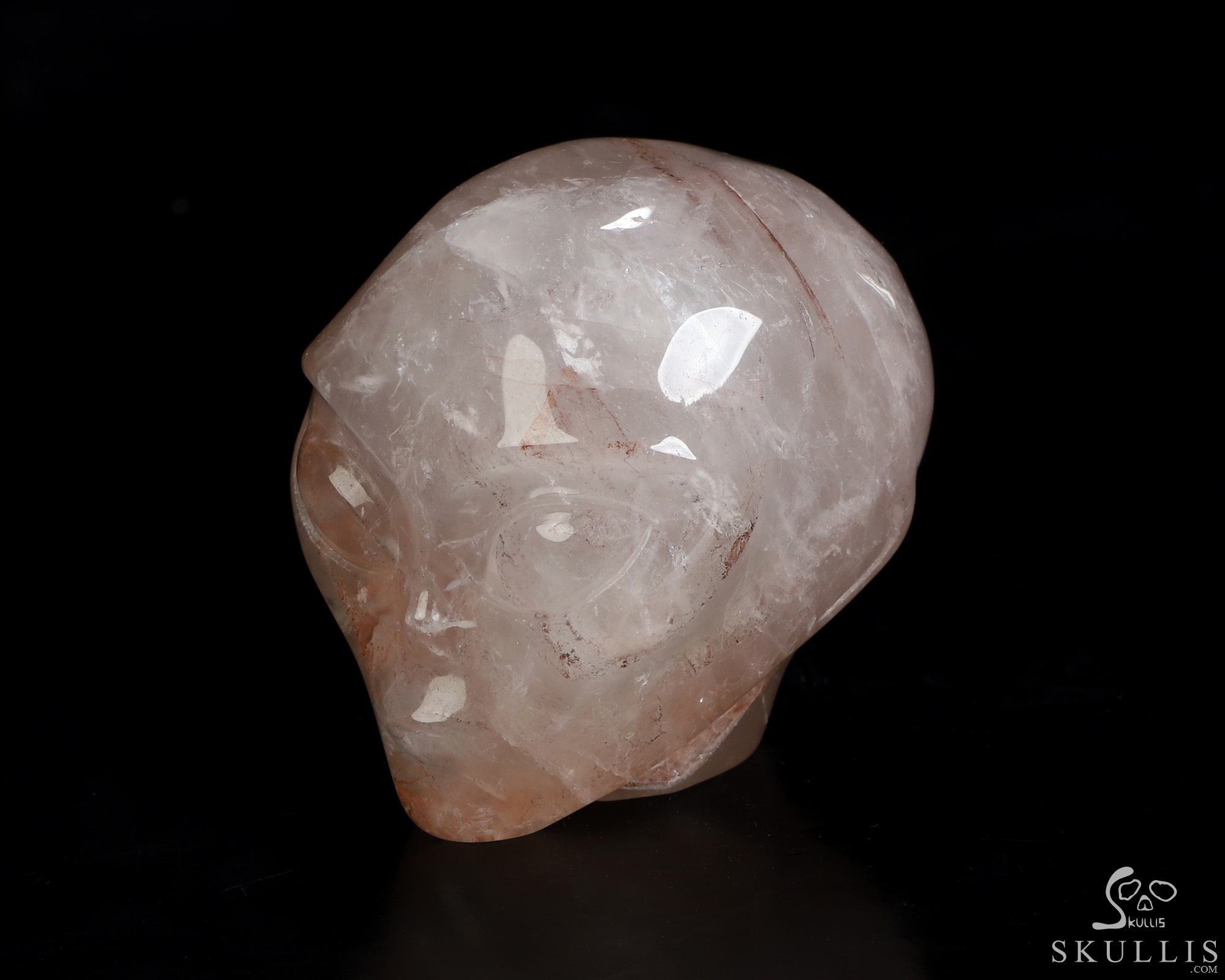 2.0" Fire Quartz Star Being Female Alien Crystal Skull Companion, Hand Carved Gemstone Fine Art Sculpture, Reiki Healing Stone Statue 2.0" Fire Quartz Star Being Female Alien Crystal Skull Companion, Hand Carved Gemstone Fine Art Sculpture, Reiki Healing Stone Statue