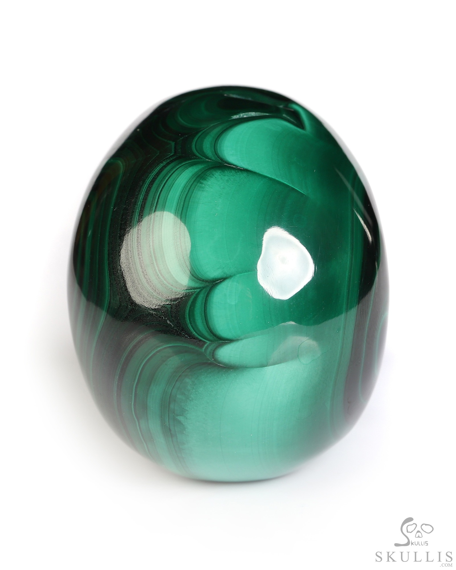 Gemstone 2.0" Malachite Hand Carved Crystal Skull, Realistic, Crystal Healing Gemstone 2.0" Malachite Hand Carved Crystal Skull, Realistic, Crystal Healing
