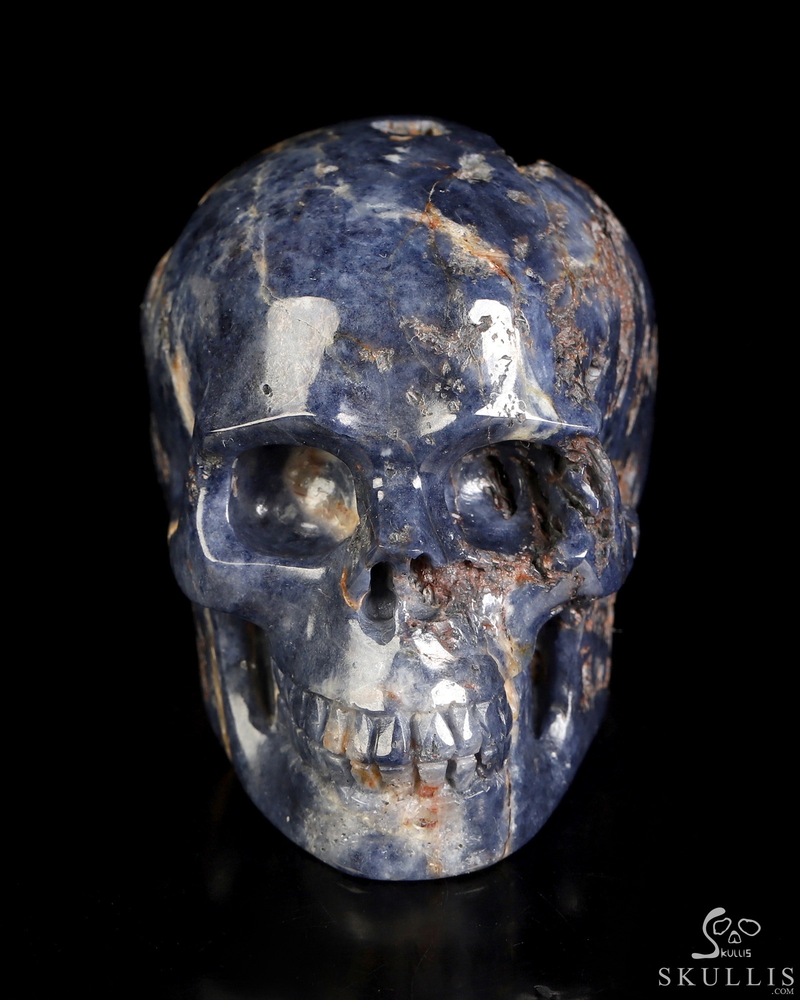 Gemstone 2.0" Sapphire Corundum Hand Carved Crystal Skull, Realistic, Crystal Healing Gemstone 2.0" Sapphire Corundum Hand Carved Crystal Skull, Realistic, Crystal Healing