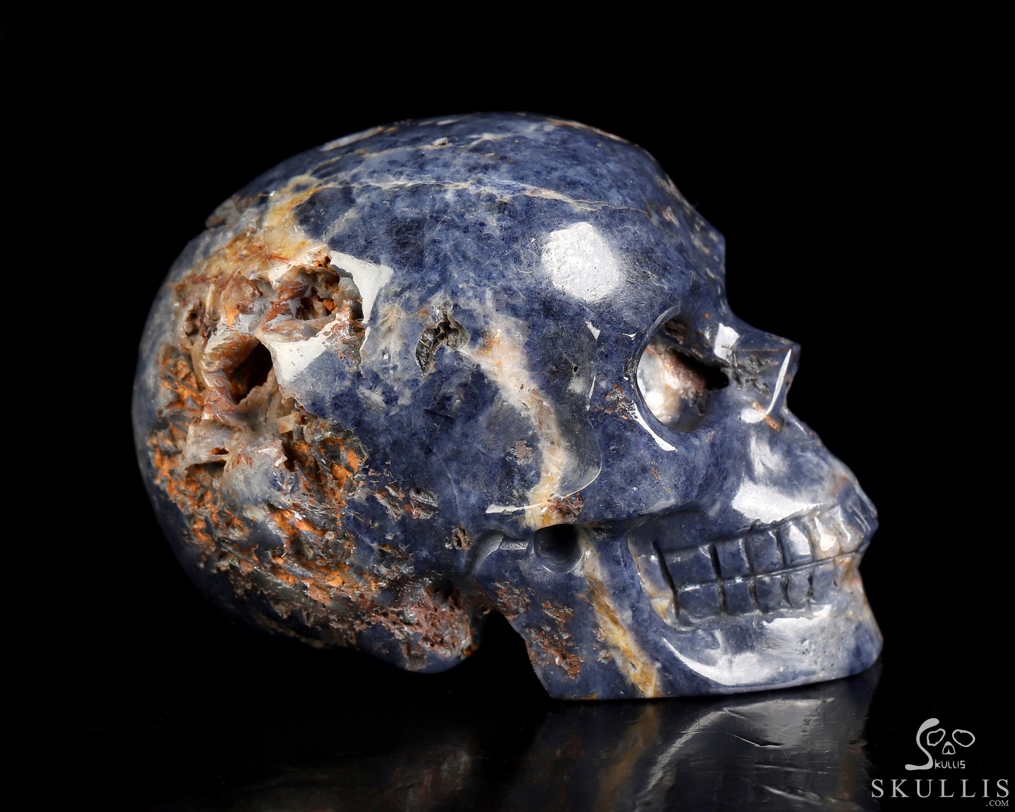 Gemstone 2.0" Sapphire Corundum Hand Carved Crystal Skull, Realistic, Crystal Healing Gemstone 2.0" Sapphire Corundum Hand Carved Crystal Skull, Realistic, Crystal Healing