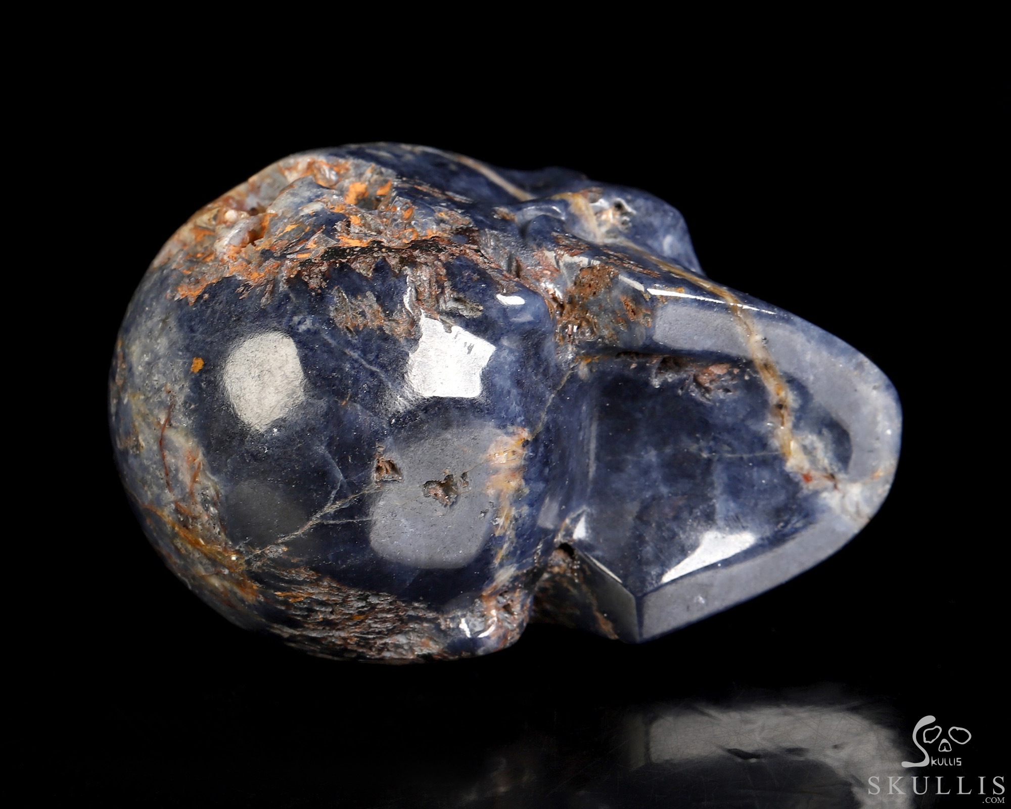 Gemstone 2.0" Sapphire Corundum Hand Carved Crystal Skull, Realistic, Crystal Healing Gemstone 2.0" Sapphire Corundum Hand Carved Crystal Skull, Realistic, Crystal Healing