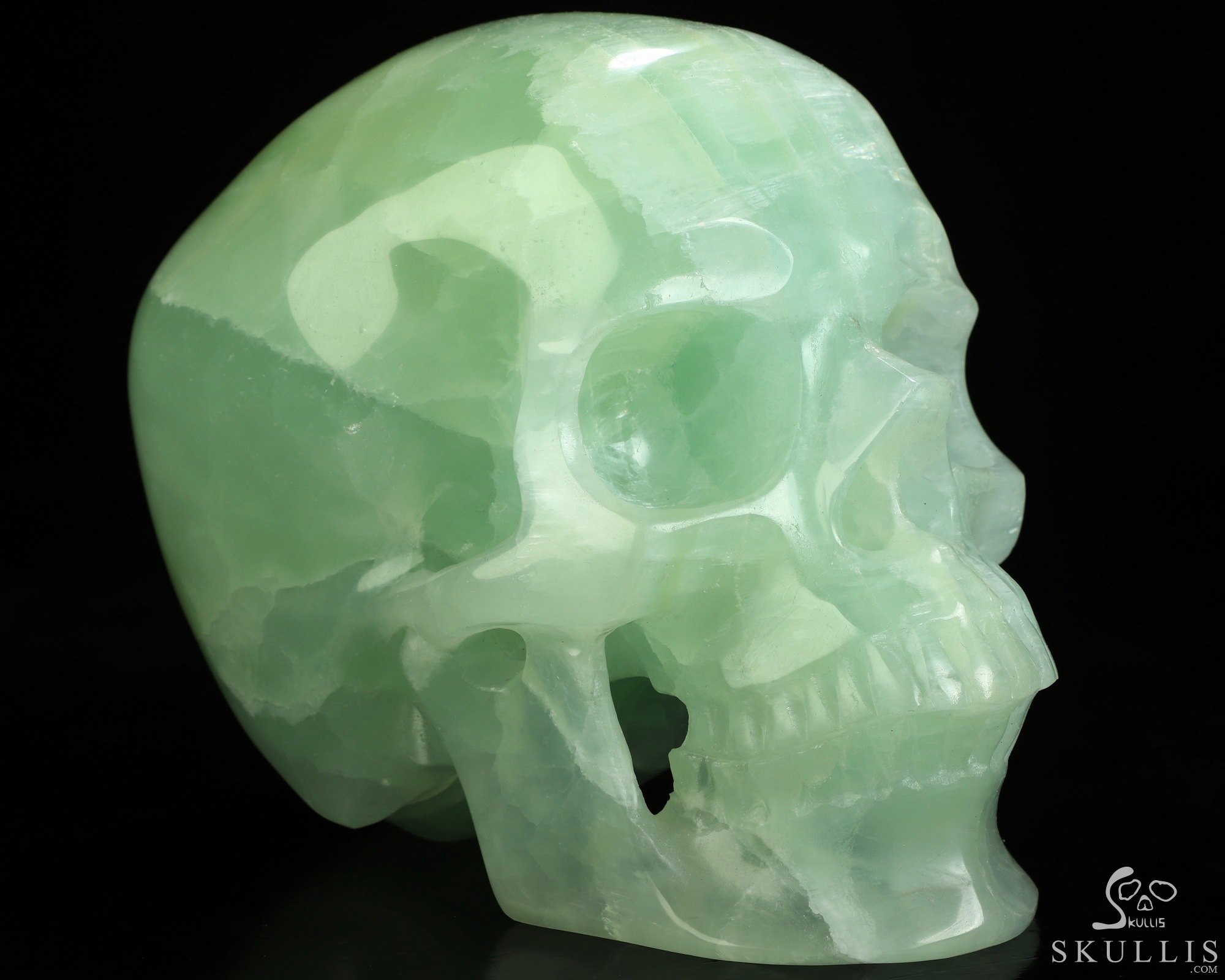 Lifesized 5.9" Picasso Calcite Hand Carved Crystal Skull, Super Realistic, Crystal Healing Lifesized 5.9" Picasso Calcite Hand Carved Crystal Skull, Super Realistic, Crystal Healing