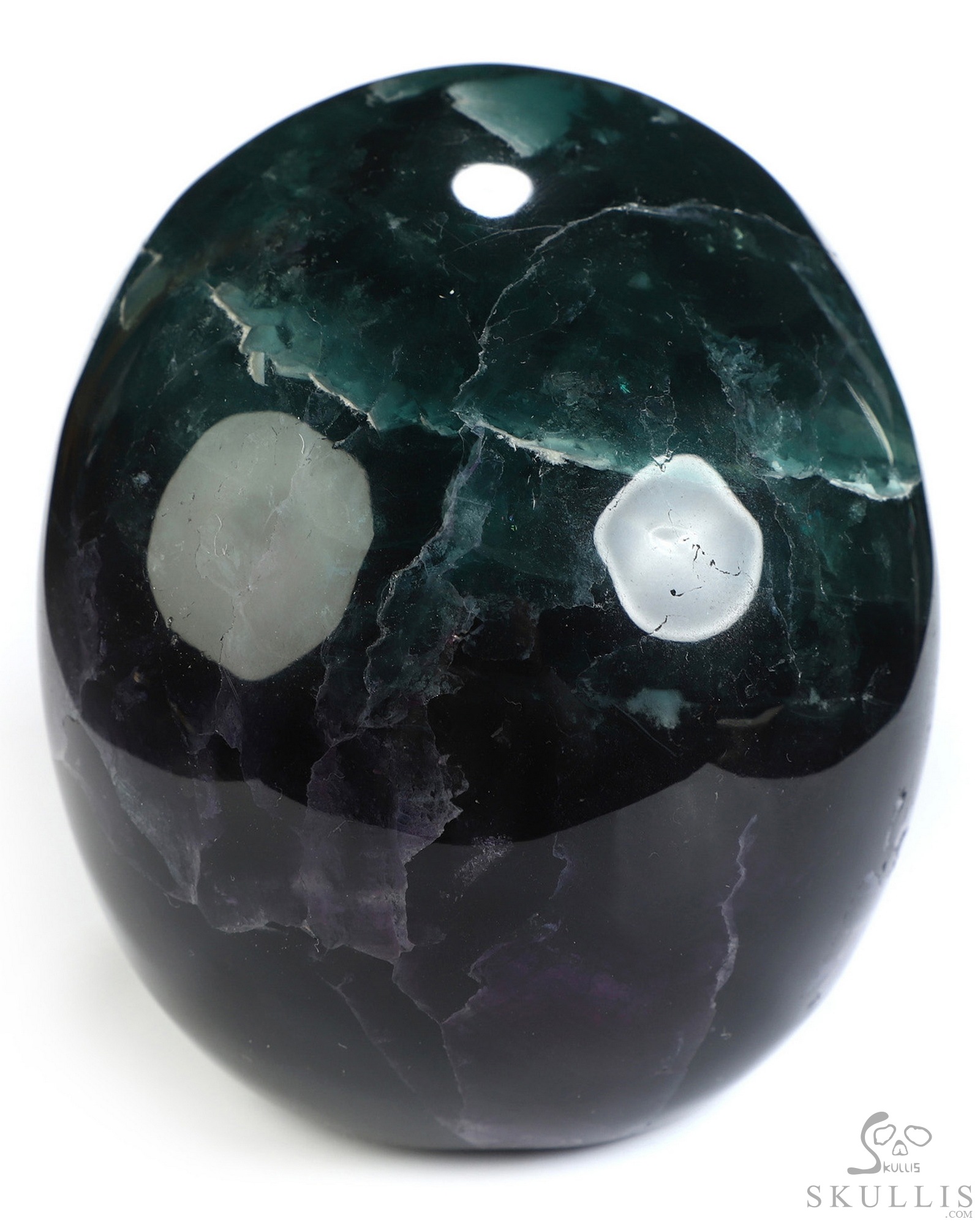 5.1" Fluorite Hand Carved Crystal Skull, Realistic, Crystal Healing 5.1" Fluorite Hand Carved Crystal Skull, Realistic, Crystal Healing