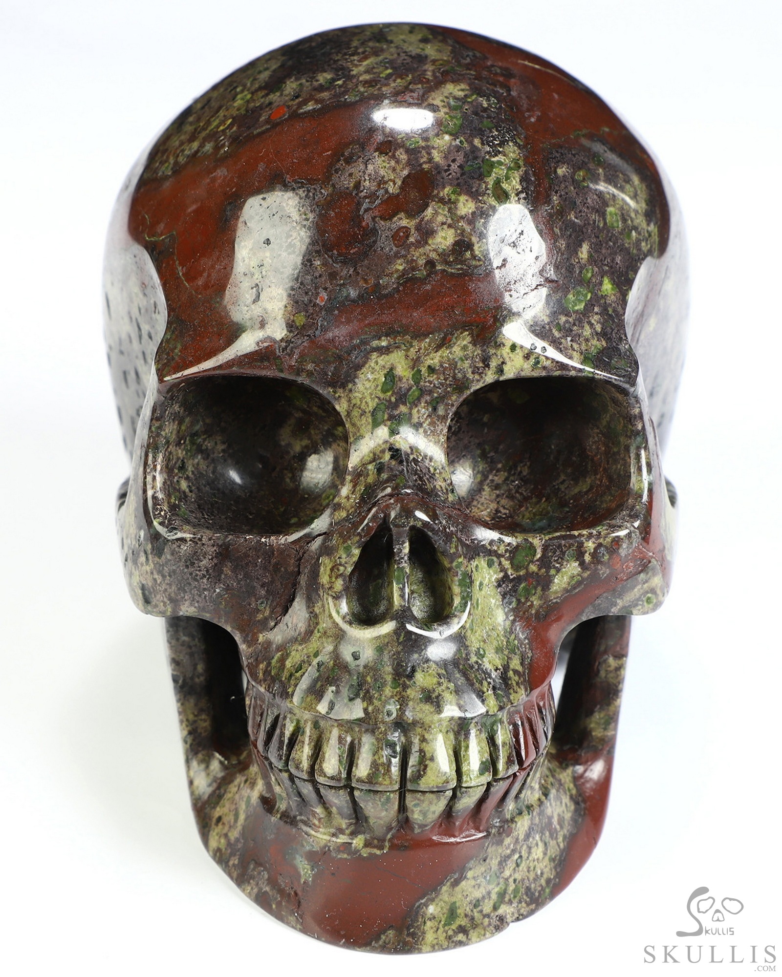 4.9" Dragon Blood Jasper Hand Carved Crystal Skull, Realistic, Crystal Healing 4.9" Dragon Blood Jasper Hand Carved Crystal Skull, Realistic, Crystal Healing