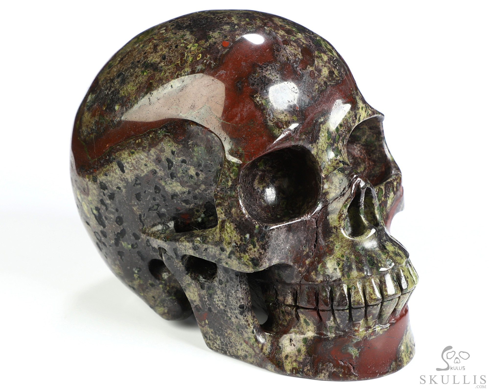 4.9" Dragon Blood Jasper Hand Carved Crystal Skull, Realistic, Crystal Healing 4.9" Dragon Blood Jasper Hand Carved Crystal Skull, Realistic, Crystal Healing