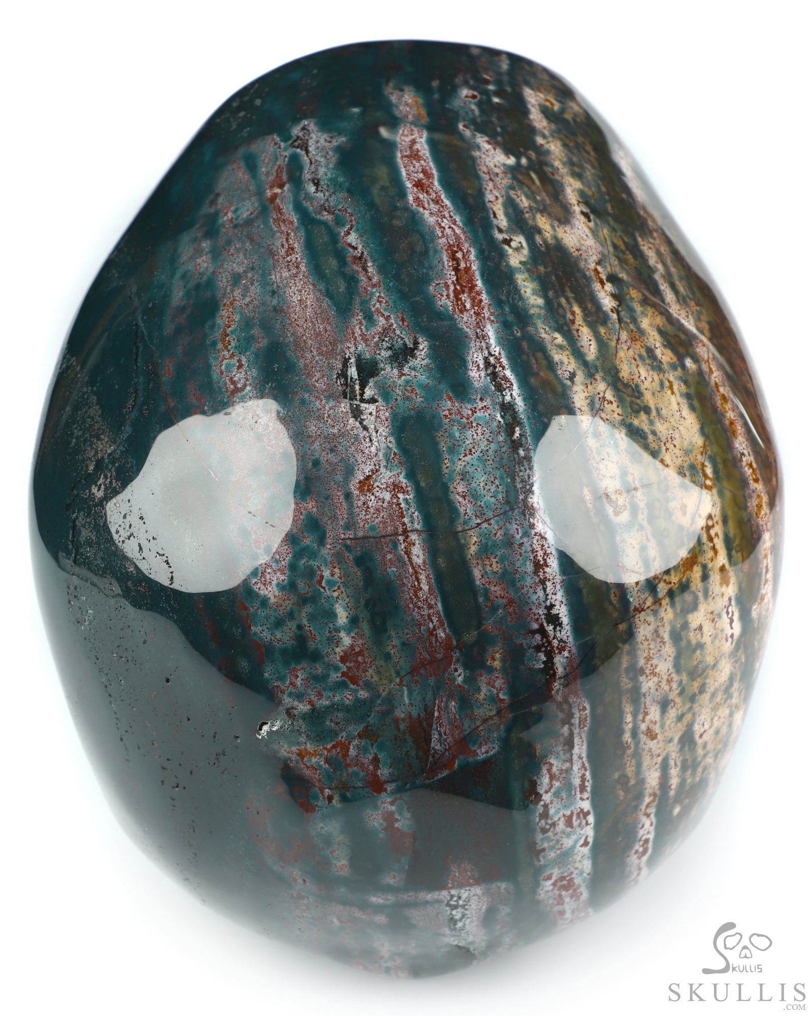Lifesized 7.4" Bloodstone Hand Carved Crystal Skull, Super Realistic, Crystal Healing Lifesized 7.4" Bloodstone Hand Carved Crystal Skull, Super Realistic, Crystal Healing