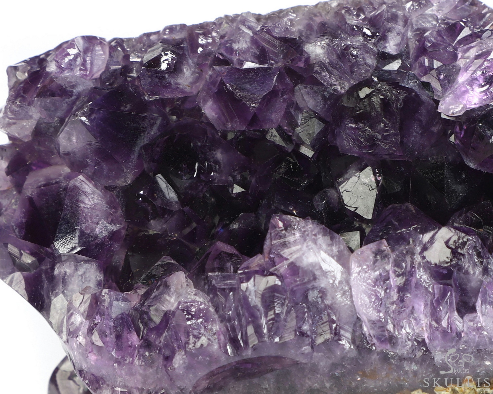 6.4" Agate Amethyst Geode Hand Carved Crystal Elongated Mayan Alien Skull with Spine Sculpture, Crystal Healing 6.4" Agate Amethyst Geode Hand Carved Crystal Elongated Mayan Alien Skull with Spine Sculpture, Crystal Healing