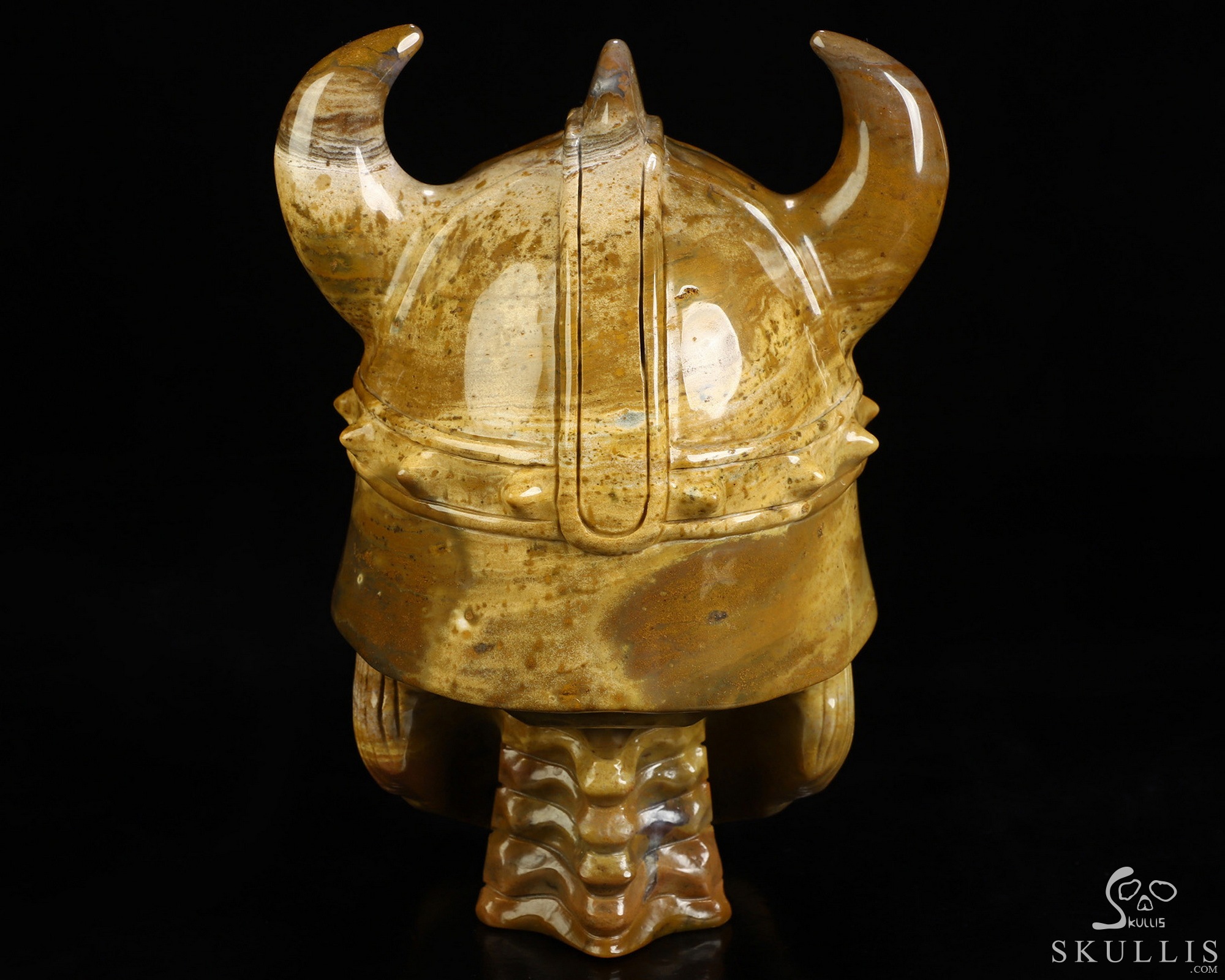 Viking Skull, 6.8" Indian Agate Hand Carved Crystal Skull Fine Art Sculpture, Crystal Healing Viking Skull, 6.8" Indian Agate Hand Carved Crystal Skull Fine Art Sculpture, Crystal Healing