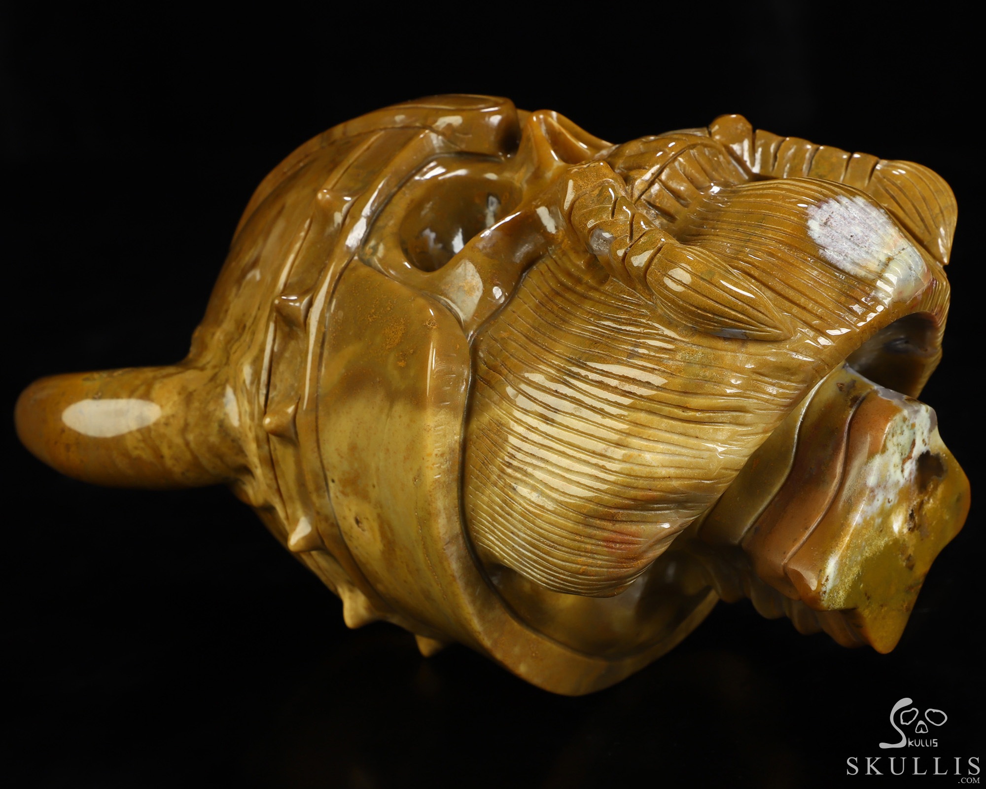 Viking Skull, 6.8" Indian Agate Hand Carved Crystal Skull Fine Art Sculpture, Crystal Healing Viking Skull, 6.8" Indian Agate Hand Carved Crystal Skull Fine Art Sculpture, Crystal Healing