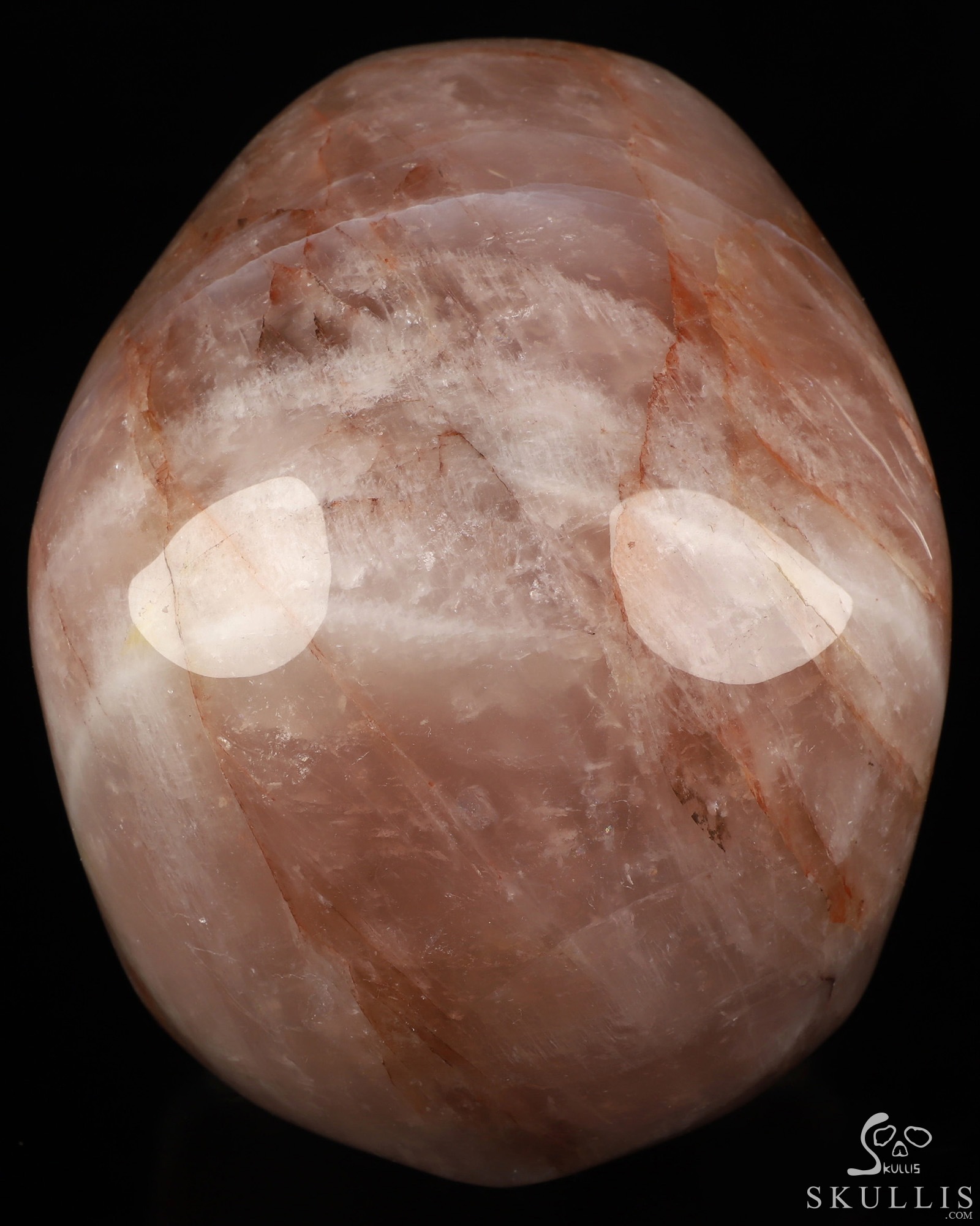 Lifesized 6.8" Fire Quartz Hand Carved Crystal Skull, Super Realistic, Crystal Healing Lifesized 6.8" Fire Quartz Hand Carved Crystal Skull, Super Realistic, Crystal Healing