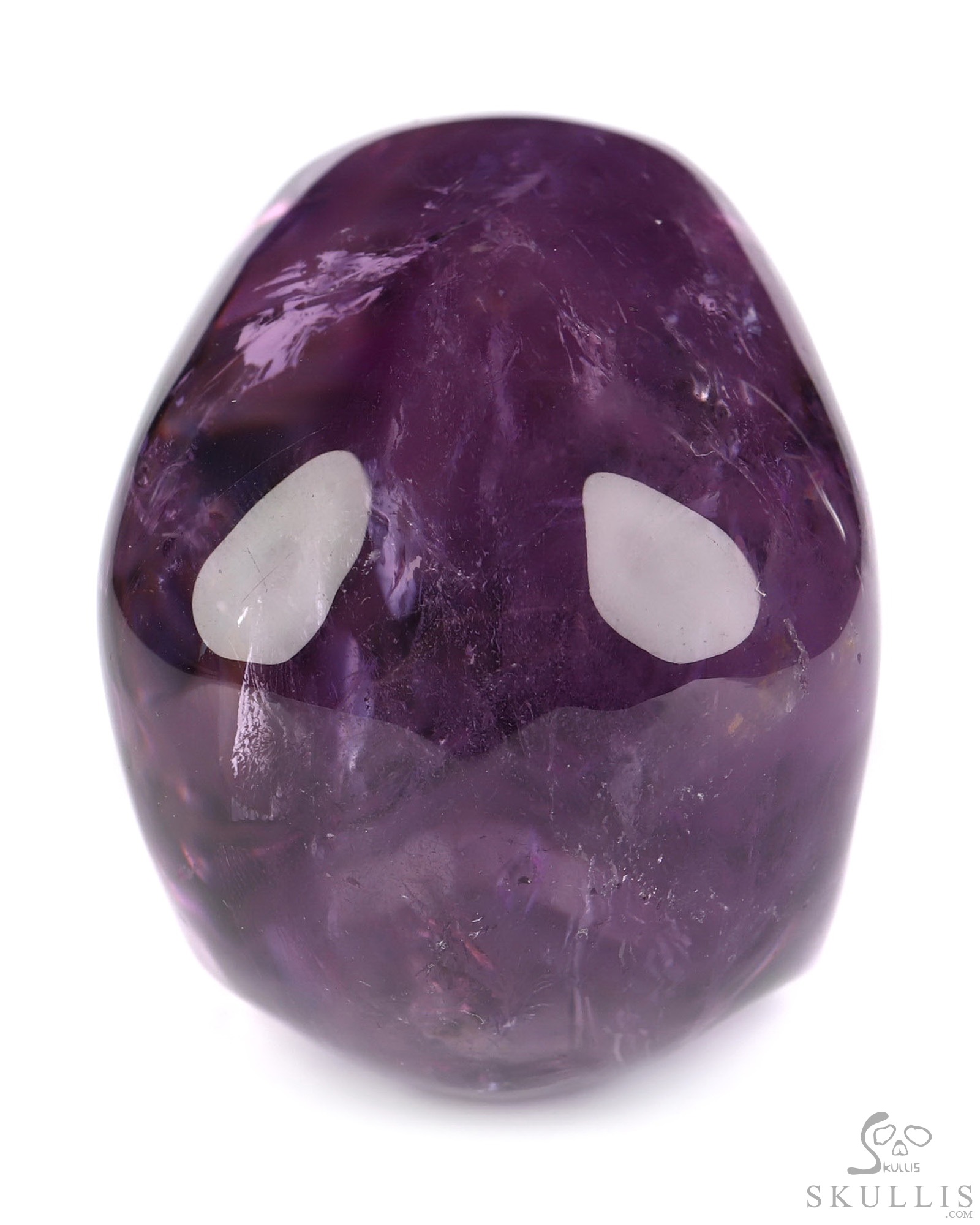 Gemstone 1.9" Amethyst Hand Carved Crystal Skull, Super Realistic, Crystal Healing Gemstone 1.9" Amethyst Hand Carved Crystal Skull, Super Realistic, Crystal Healing
