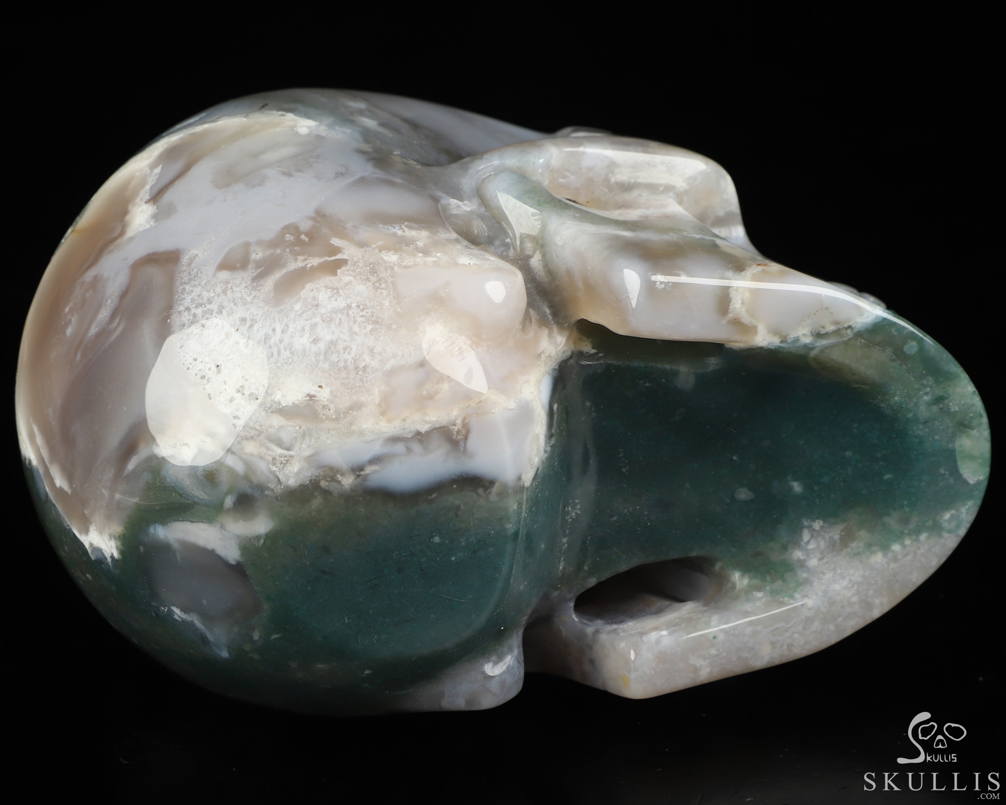 4.9" Agate Hand Carved Crystal Skull, Realistic, Crystal Healing 4.9" Agate Hand Carved Crystal Skull, Realistic, Crystal Healing