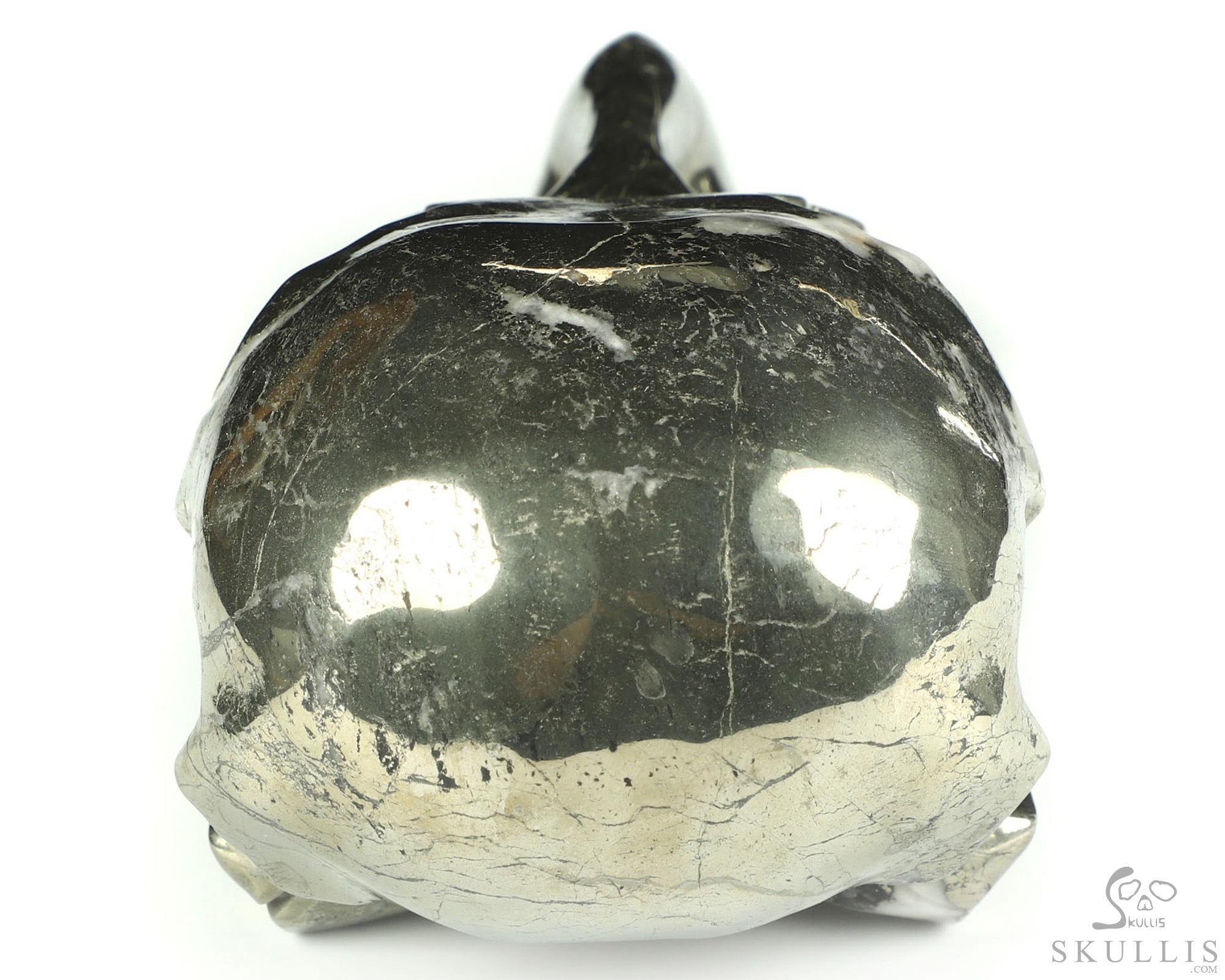 11.9" Pyrite Hand Carved Raven Crystal Skull Sculpture, Crystal Healing 11.9" Pyrite Hand Carved Raven Crystal Skull Sculpture, Crystal Healing