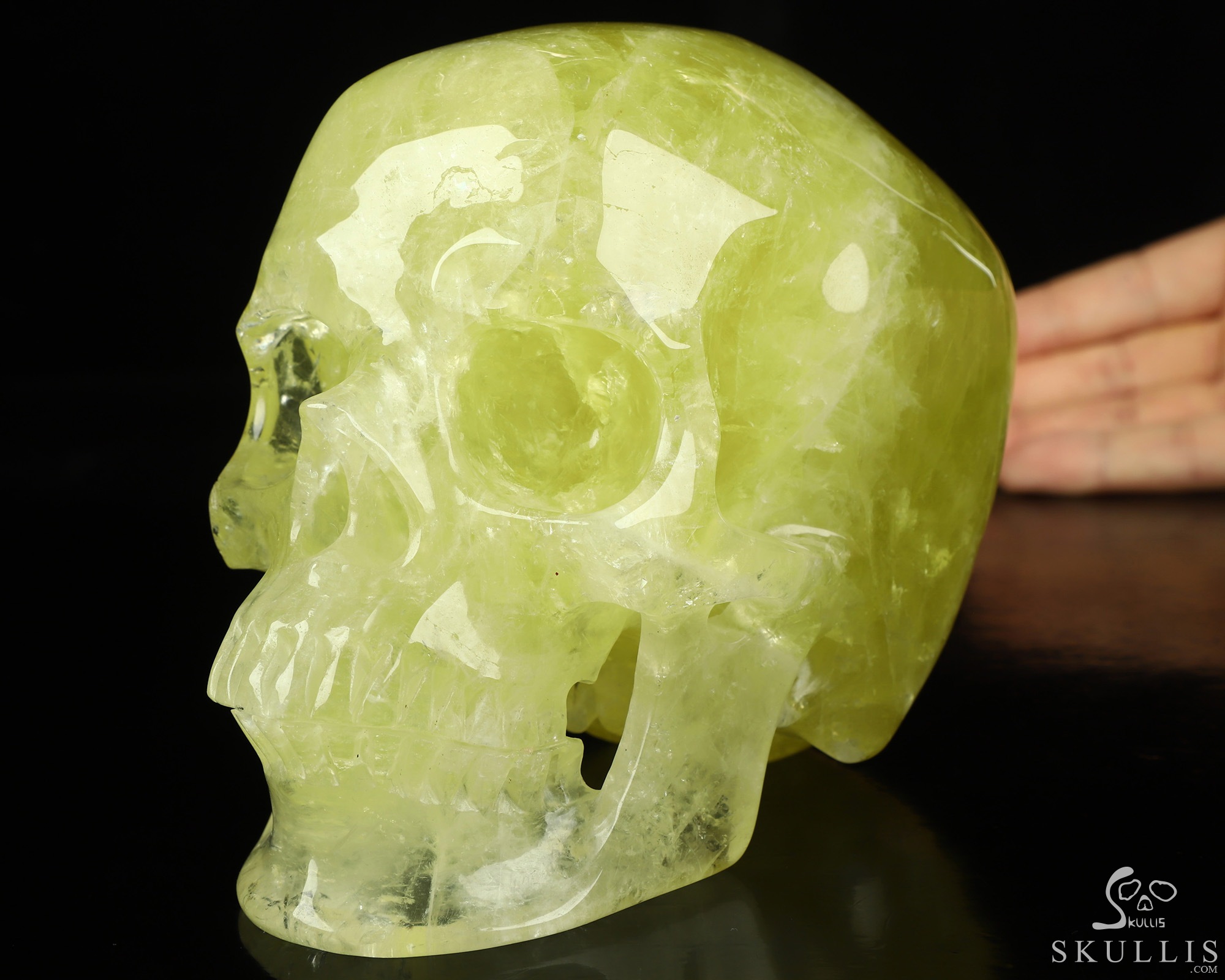 Lifesized 5.9" Citrine Hand Carved Crystal Skull, Super Realistic, Crystal Healing Lifesized 5.9" Citrine Hand Carved Crystal Skull, Super Realistic, Crystal Healing