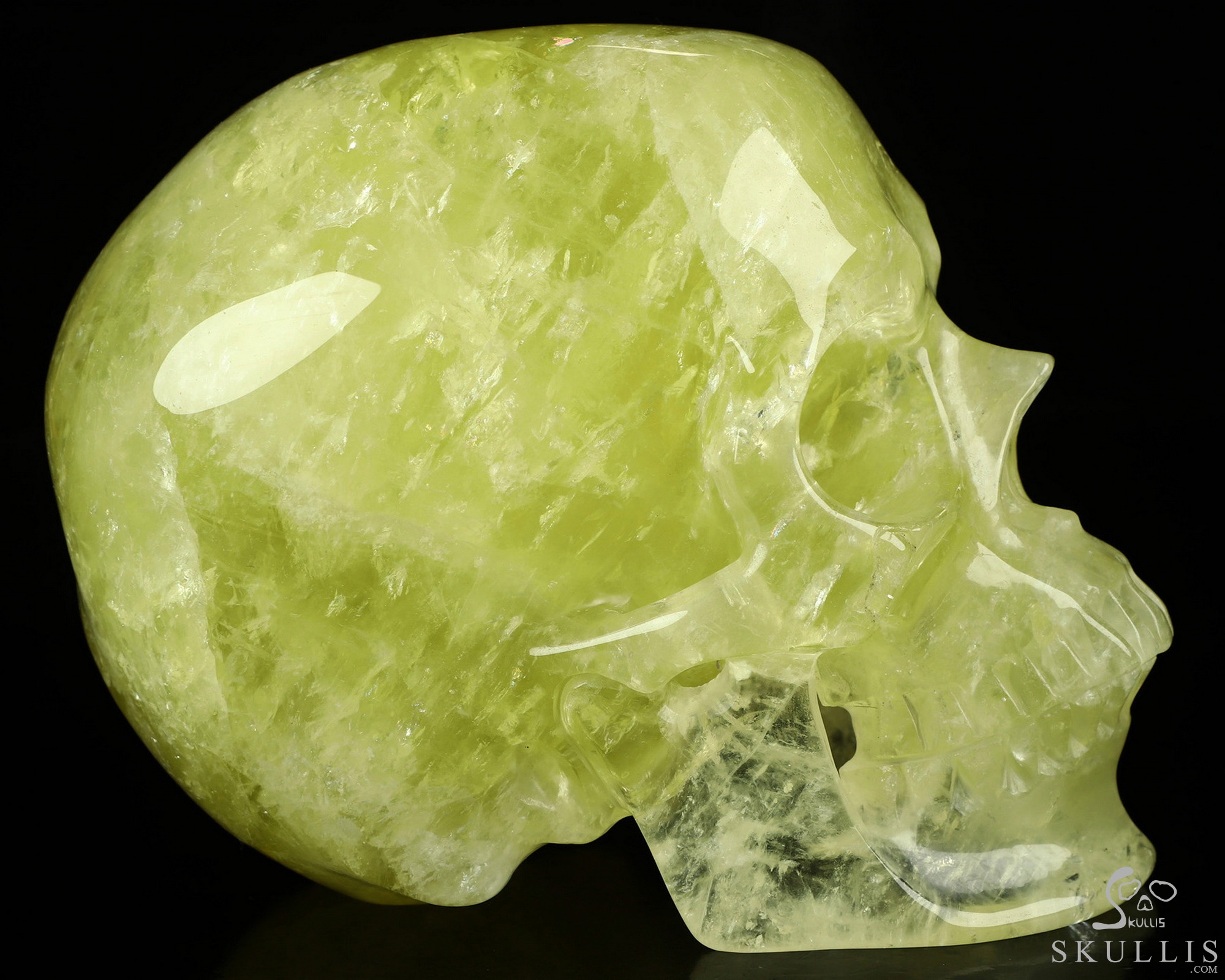 Lifesized 5.9" Citrine Hand Carved Crystal Skull, Super Realistic, Crystal Healing Lifesized 5.9" Citrine Hand Carved Crystal Skull, Super Realistic, Crystal Healing