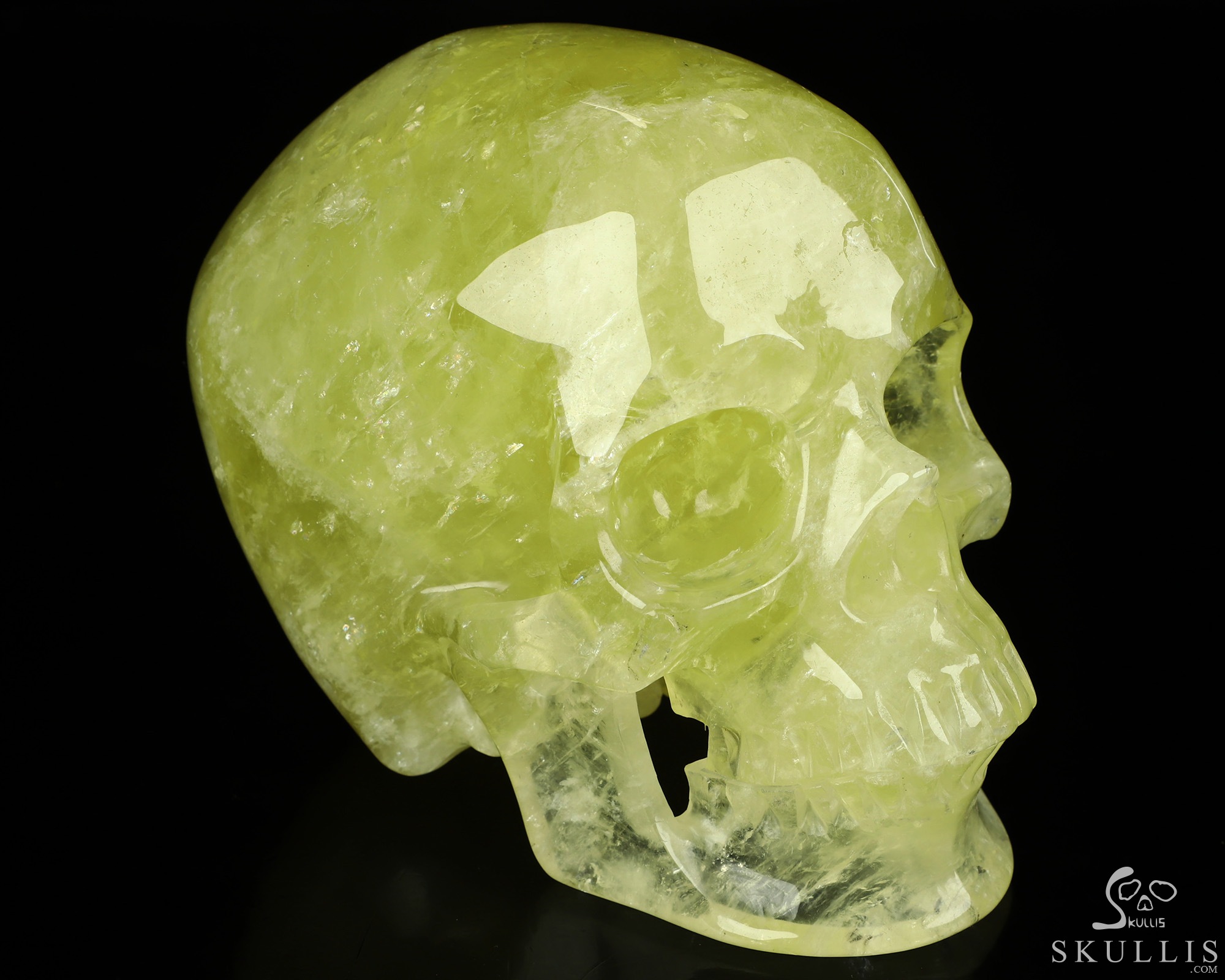 Lifesized 5.9" Citrine Hand Carved Crystal Skull, Super Realistic, Crystal Healing Lifesized 5.9" Citrine Hand Carved Crystal Skull, Super Realistic, Crystal Healing