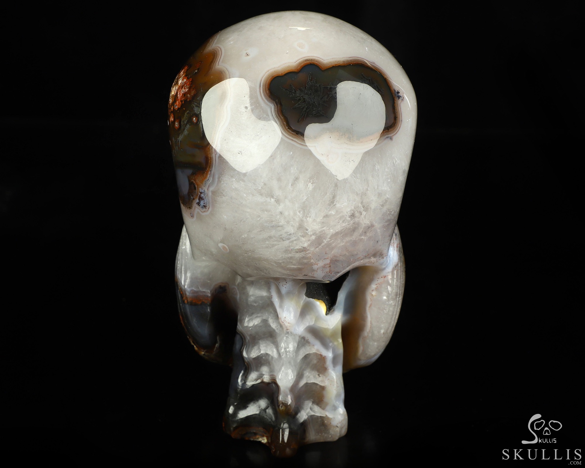 6.0" Premium Brazilian Agate Hand Carved Crystal Skull Fine Art Sculpture, Crystal Healing 6.0" Premium Brazilian Agate Hand Carved Crystal Skull Fine Art Sculpture, Crystal Healing