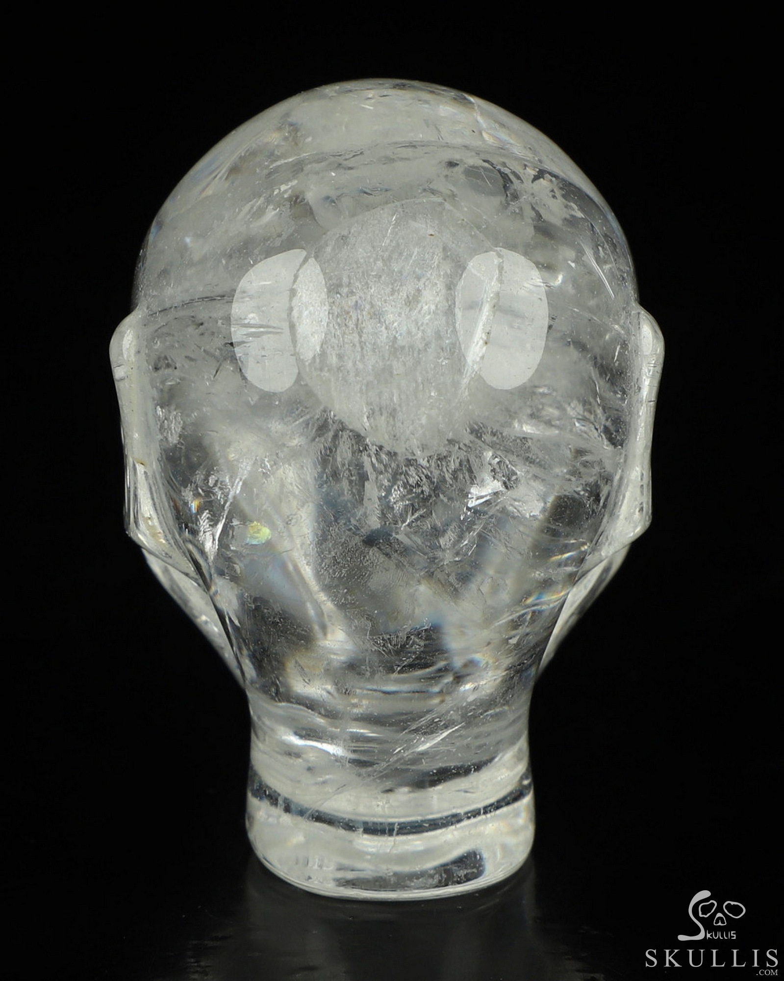 1.7" Quartz Rock Crystal Hand Carved Fairy Elf Alien Crystal Skull Companion Sculpture, Crystal Healing 1.7" Quartz Rock Crystal Hand Carved Fairy Elf Alien Crystal Skull Companion Sculpture, Crystal Healing