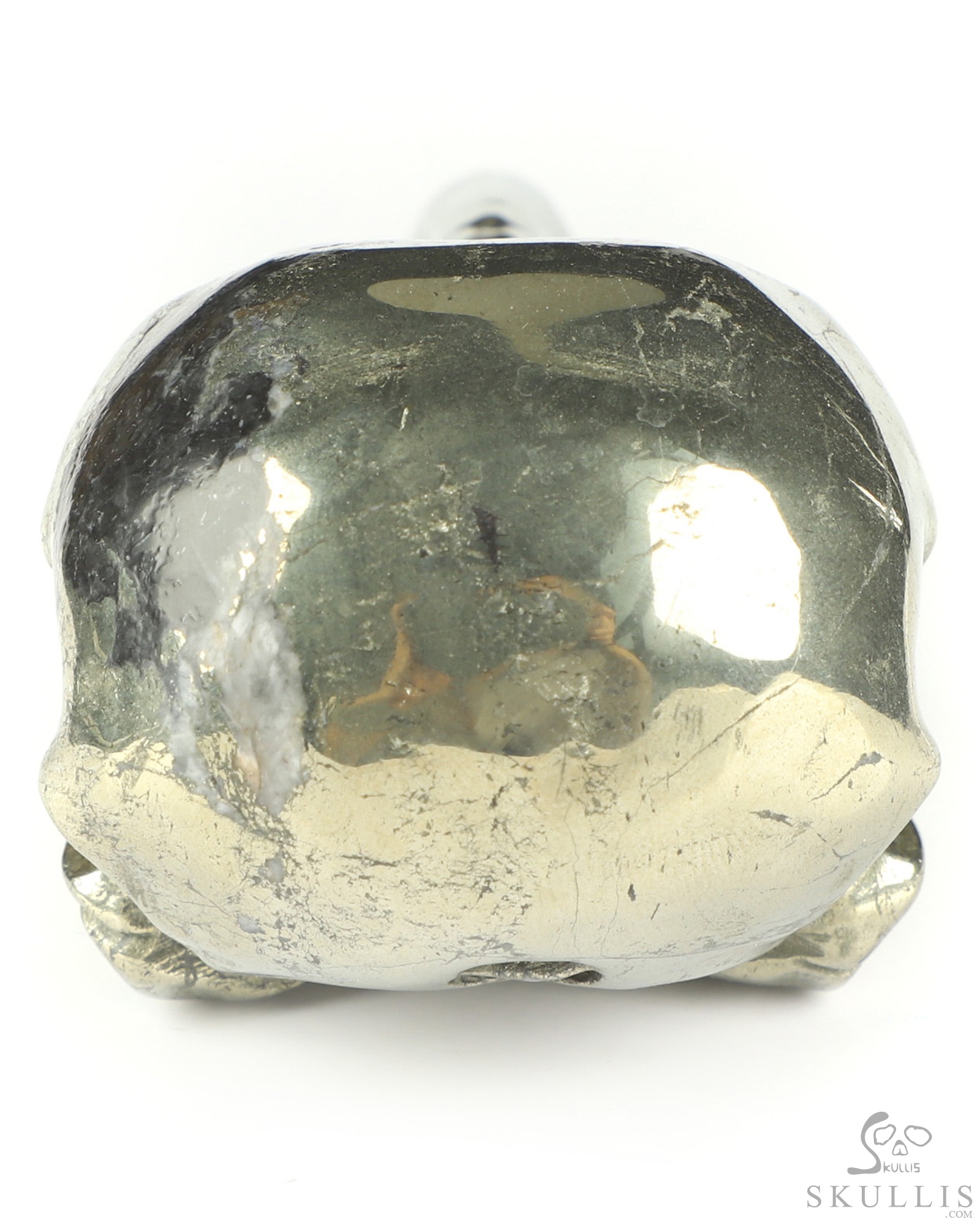 4.7" Pyrite Hand Carved Raven Crystal Skull Sculpture, Crystal Healing 4.7" Pyrite Hand Carved Raven Crystal Skull Sculpture, Crystal Healing