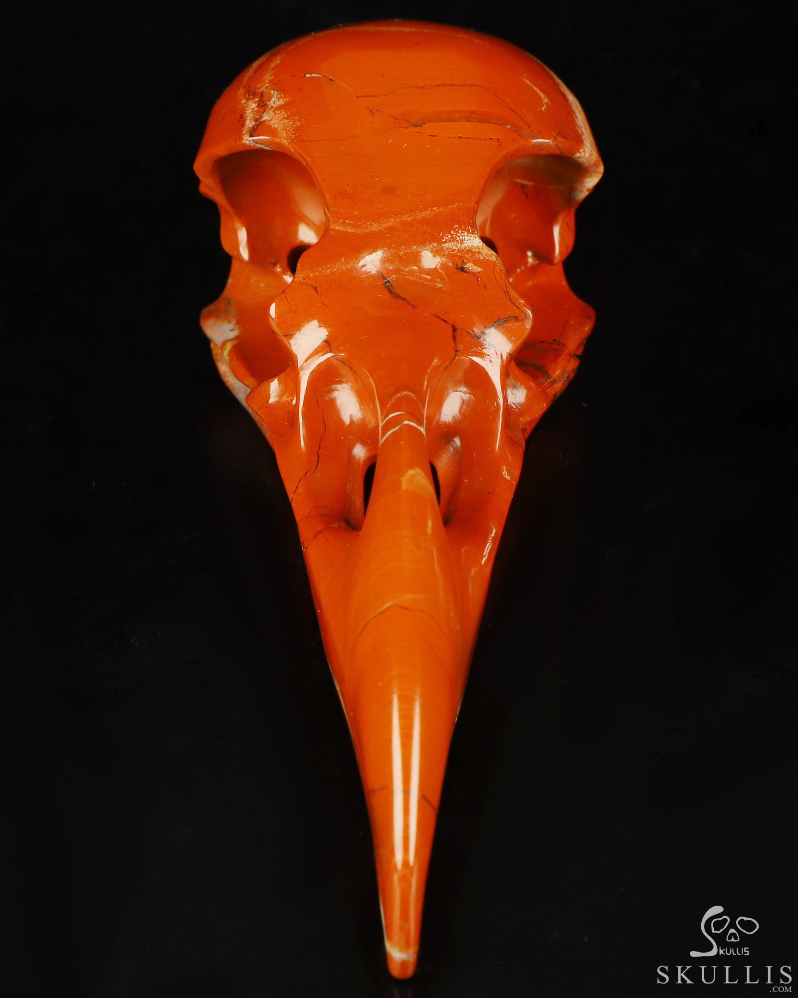 4.8" Red Jasper Hand Carved Raven Crystal Skull Sculpture, Crystal Healing 4.8" Red Jasper Hand Carved Raven Crystal Skull Sculpture, Crystal Healing