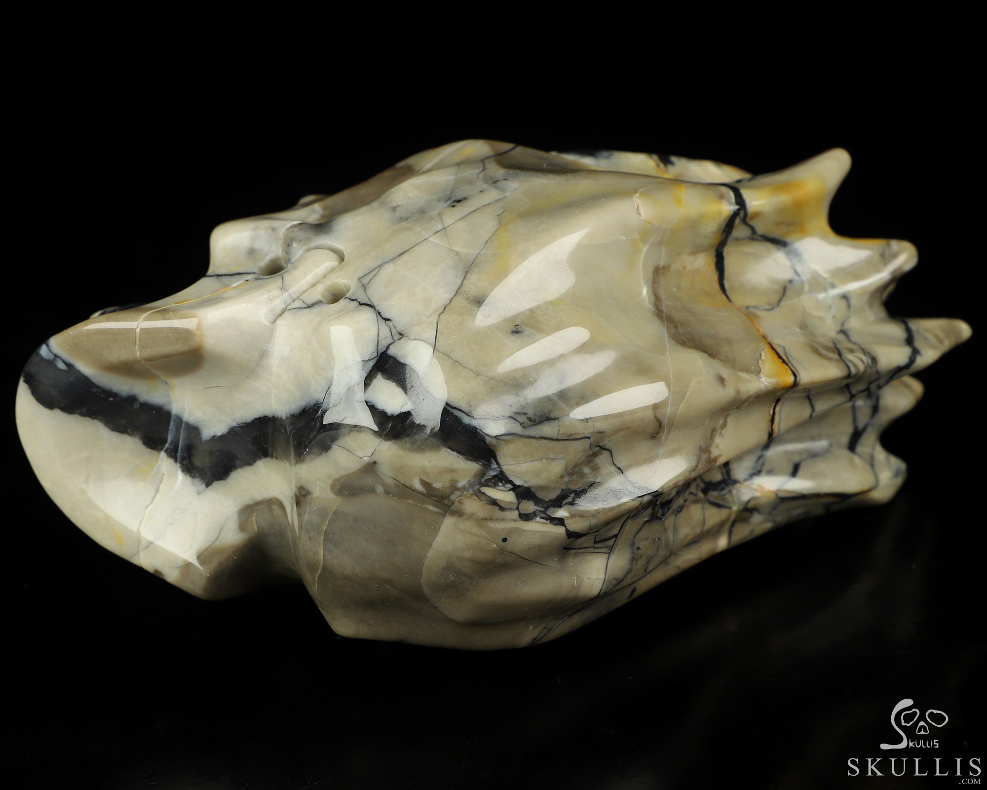 4.3" Dinosaur Egg Agate Hand Carved Flaming Crystal Skull, Crystal Healing 4.3" Dinosaur Egg Agate Hand Carved Flaming Crystal Skull, Crystal Healing