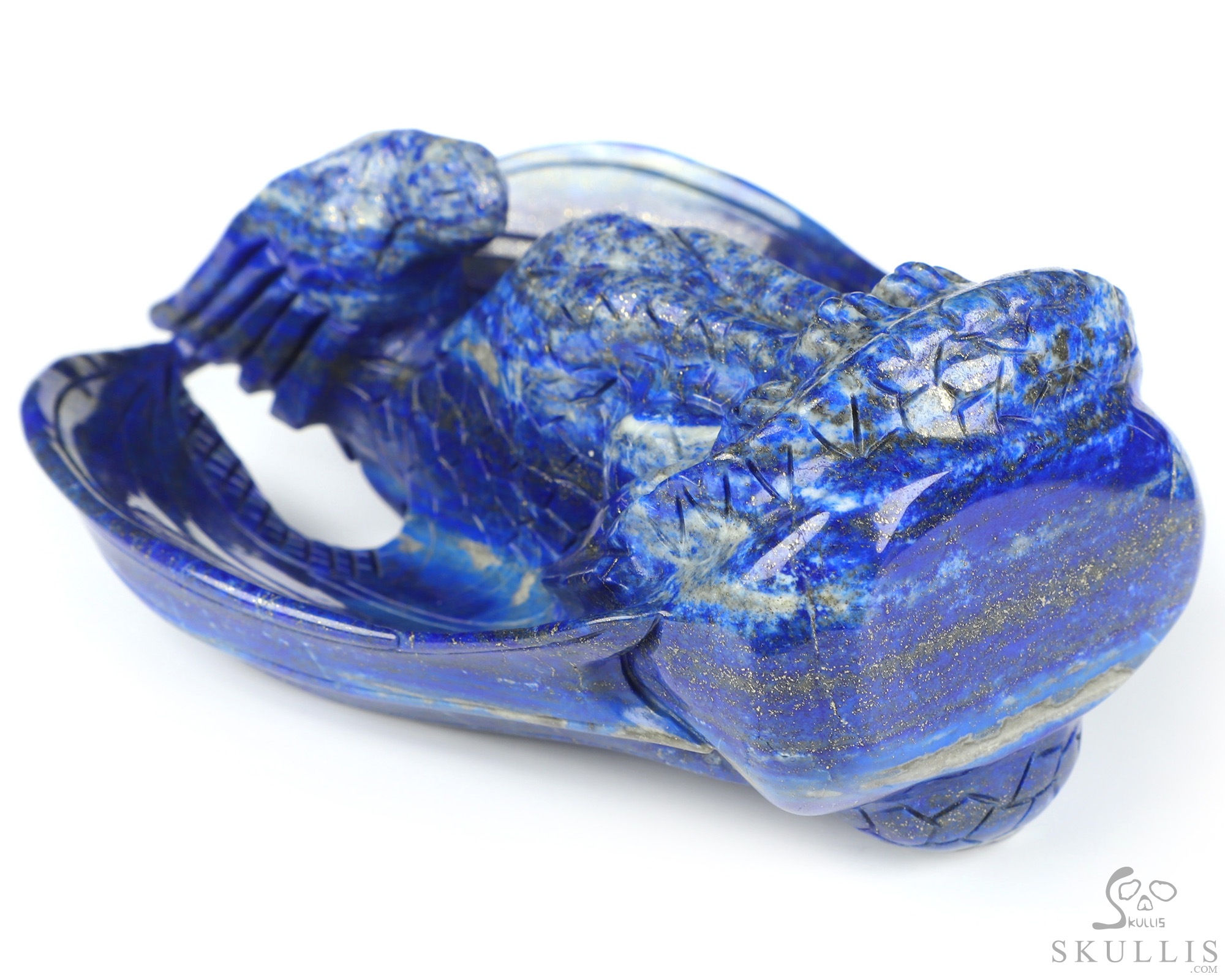 5.0" Lapis Lazuli Hand Carved Crystal Skull Fine Art Sculpture, Crystal Healing 5.0" Lapis Lazuli Hand Carved Crystal Skull Fine Art Sculpture, Crystal Healing