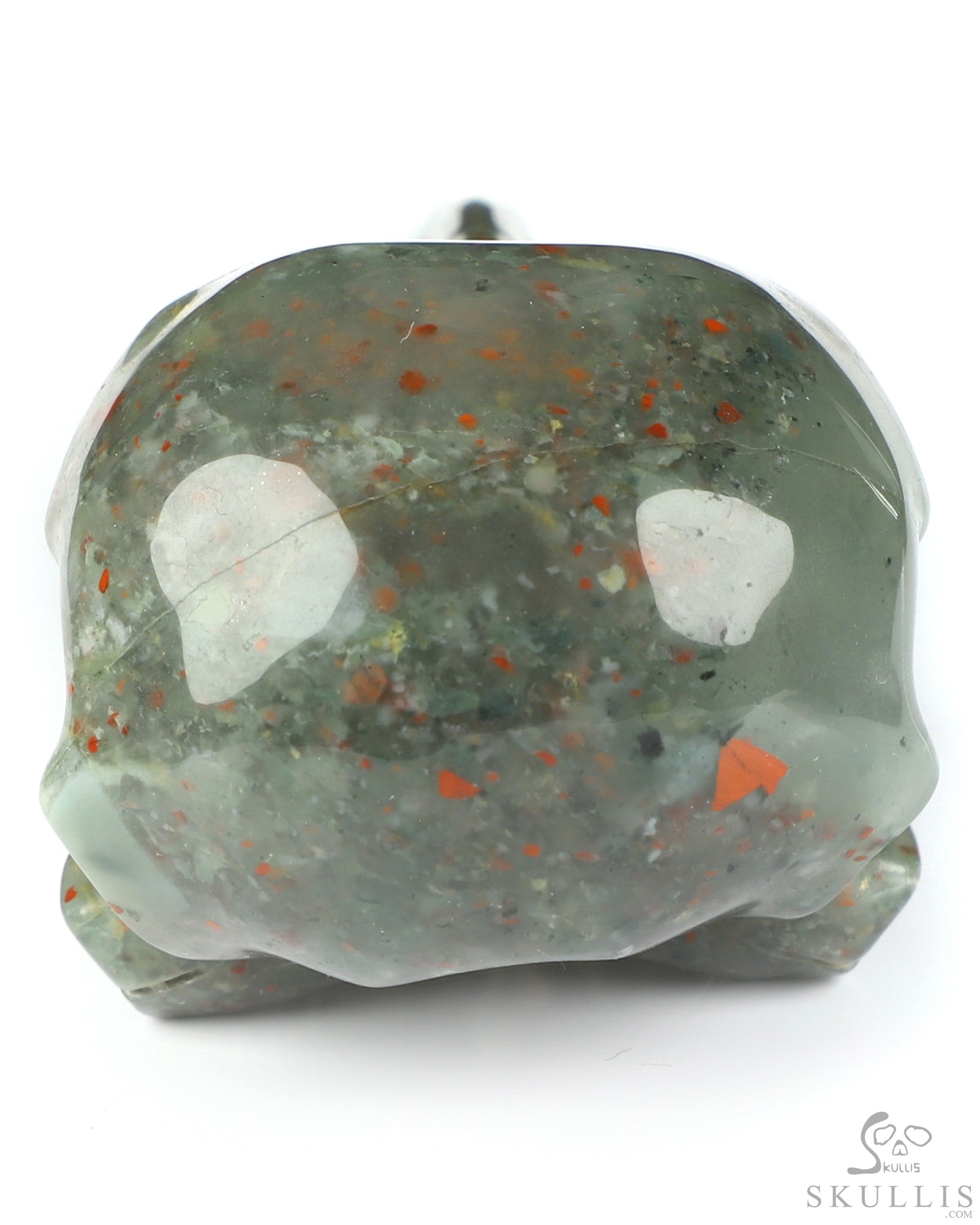 4.8" African Bloodstone Hand Carved Raven Crystal Skull Sculpture, Crystal Healing 4.8" African Bloodstone Hand Carved Raven Crystal Skull Sculpture, Crystal Healing