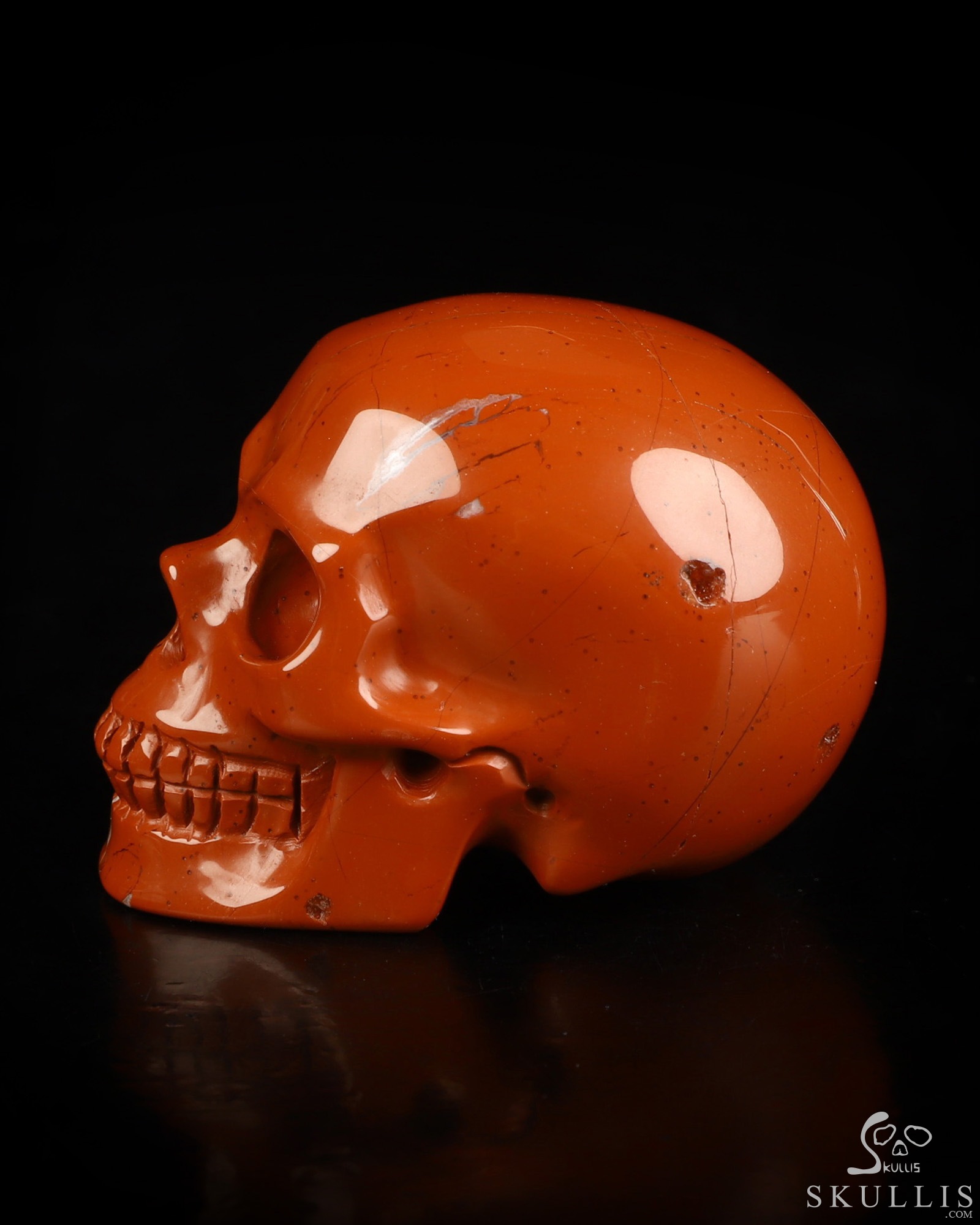 2.1" Red Jasper Hand Carved Crystal Skull, Realistic, Crystal Healing 2.1" Red Jasper Hand Carved Crystal Skull, Realistic, Crystal Healing