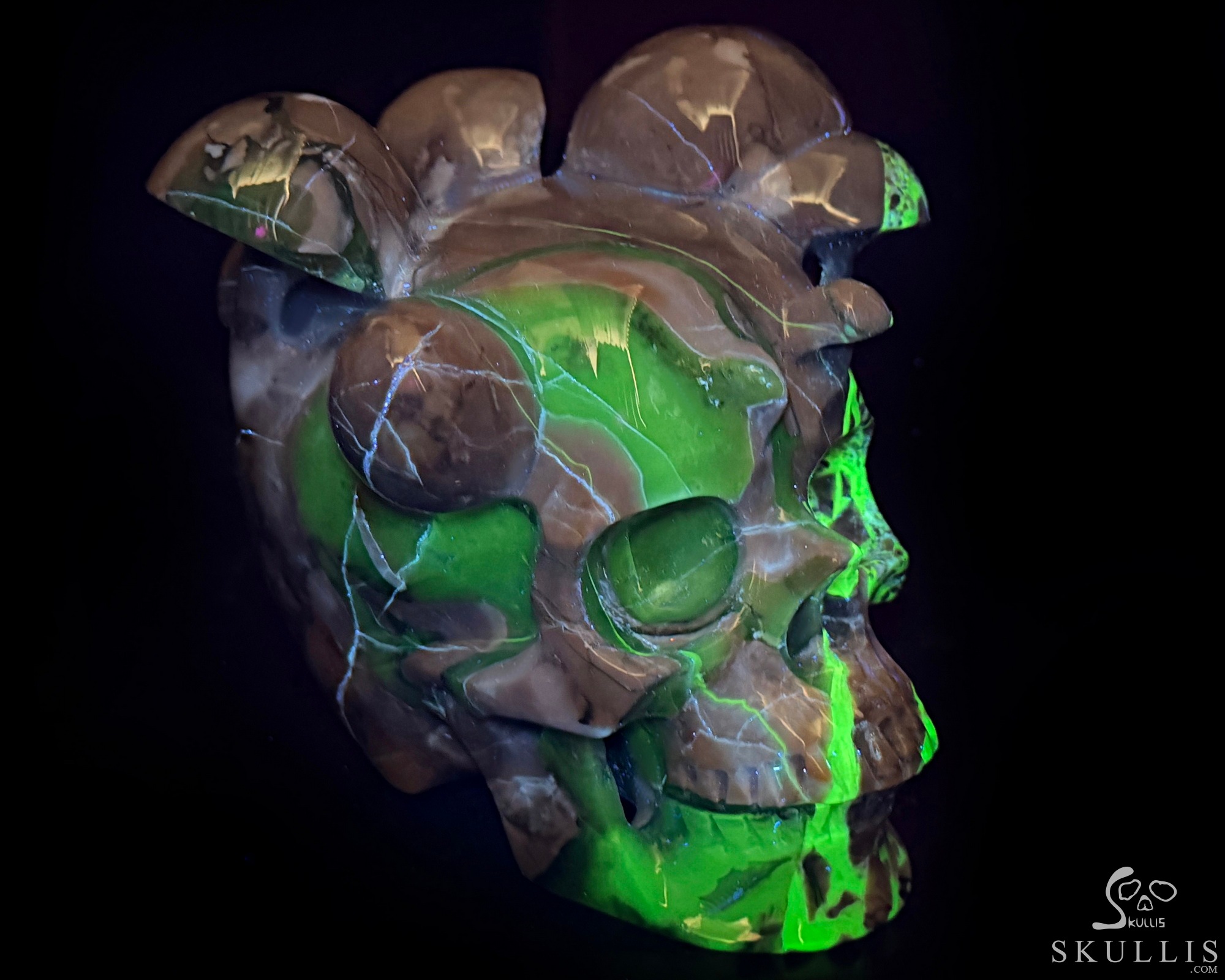 5.2" Dinosaur Egg Agate Hand Carved Mushroom Crystal Skull Sculpture, Crystal Healing 5.2" Dinosaur Egg Agate Hand Carved Mushroom Crystal Skull Sculpture, Crystal Healing