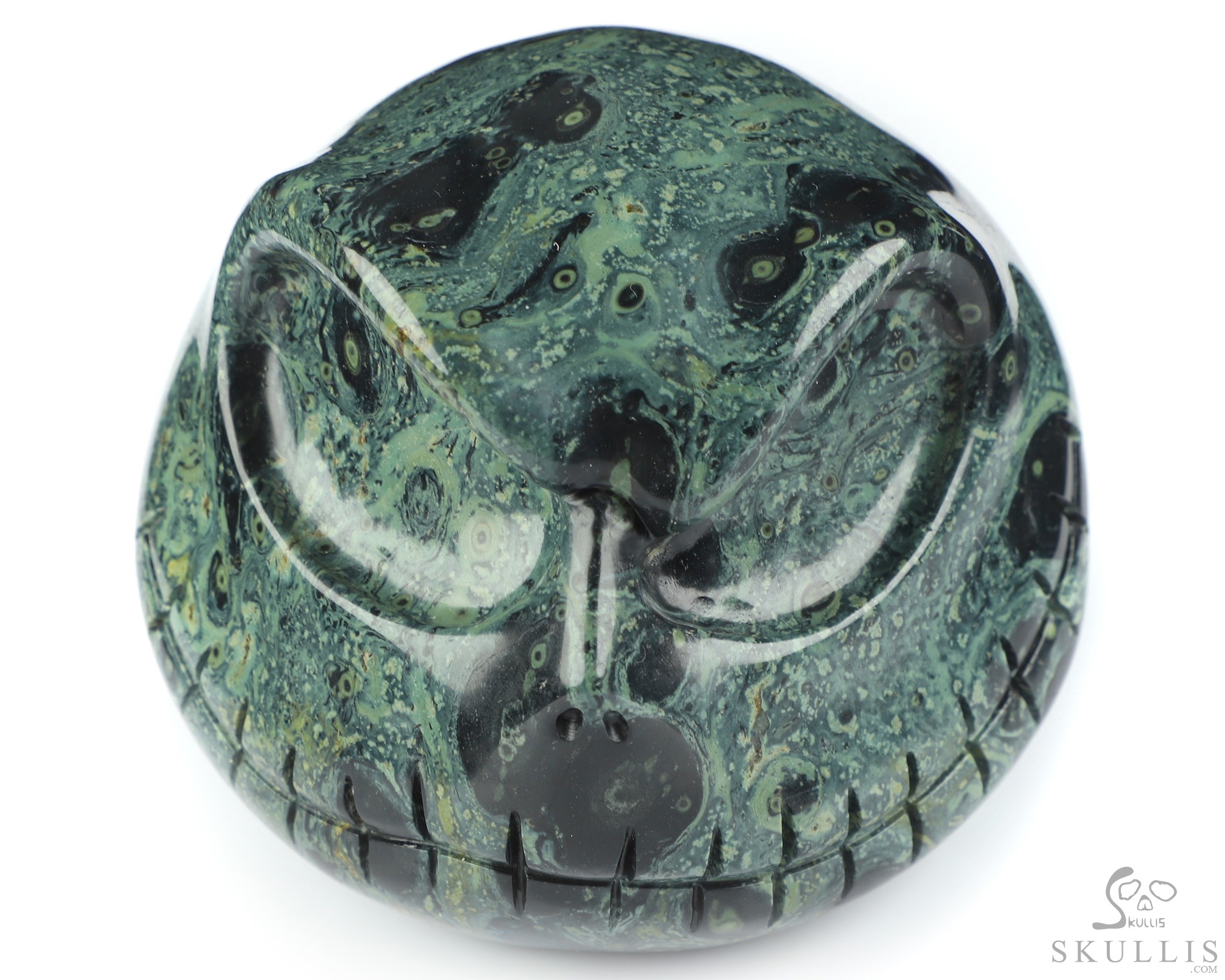 3.9" Kambaba Jasper Hand Carved Jack Crystal Skull Sculpture, Crystal Healing 3.9" Kambaba Jasper Hand Carved Jack Crystal Skull Sculpture, Crystal Healing