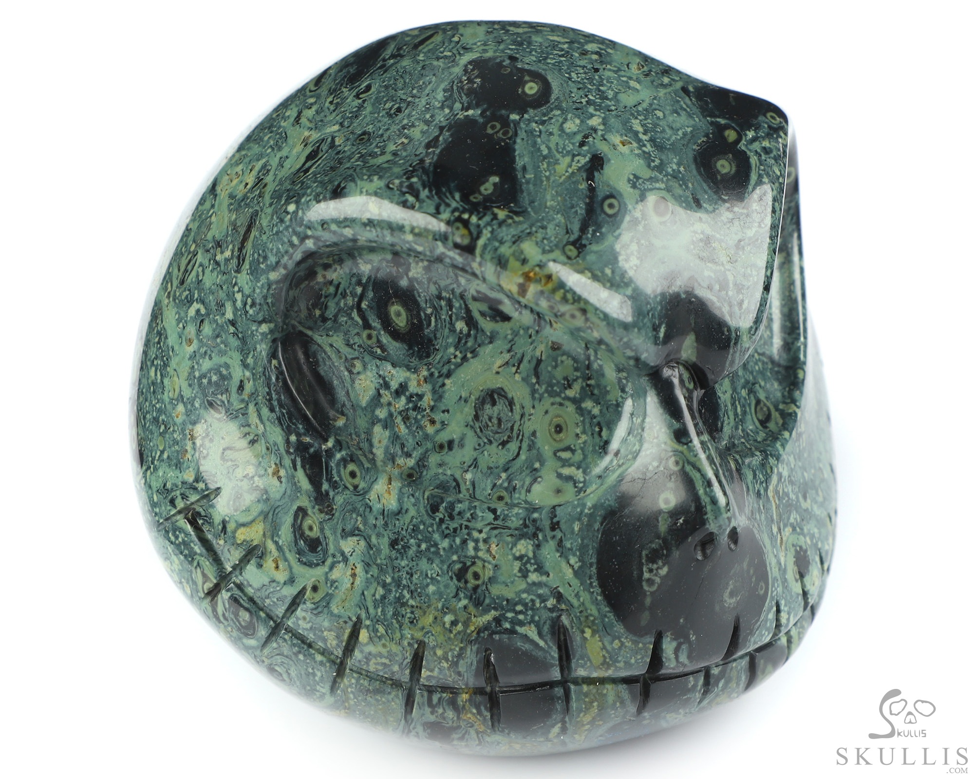 3.9" Kambaba Jasper Hand Carved Jack Crystal Skull Sculpture, Crystal Healing 3.9" Kambaba Jasper Hand Carved Jack Crystal Skull Sculpture, Crystal Healing