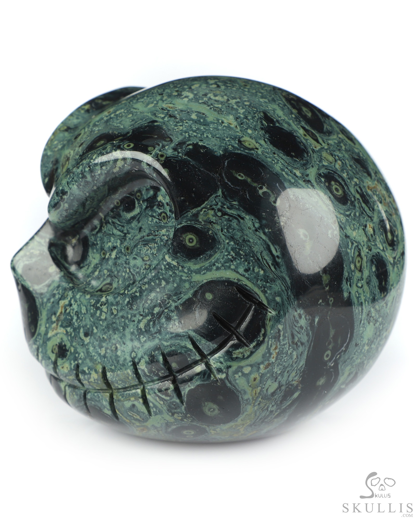 3.9" Kambaba Jasper Hand Carved Jack Crystal Skull Sculpture, Crystal Healing 3.9" Kambaba Jasper Hand Carved Jack Crystal Skull Sculpture, Crystal Healing