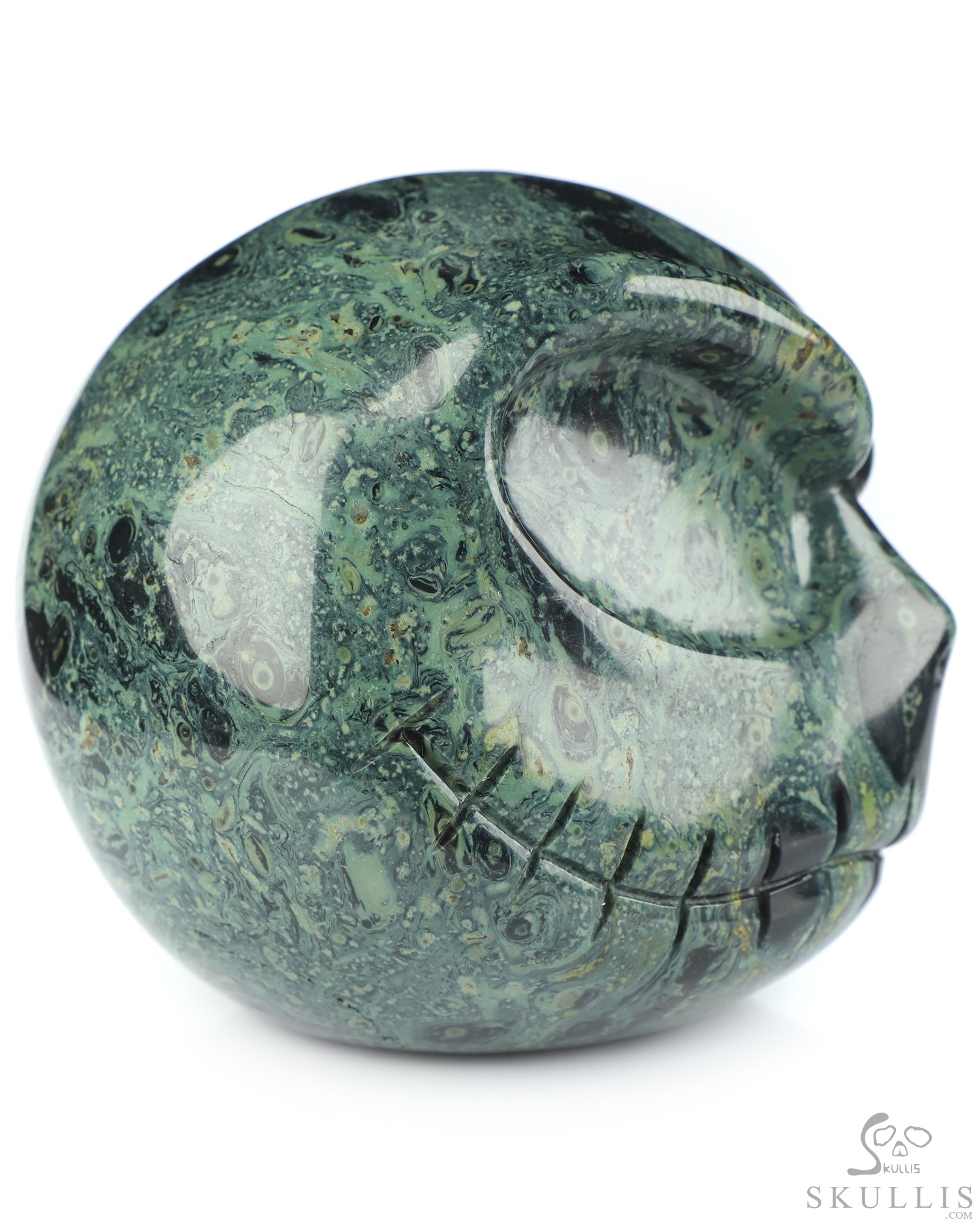 3.9" Kambaba Jasper Hand Carved Jack Crystal Skull Sculpture, Crystal Healing 3.9" Kambaba Jasper Hand Carved Jack Crystal Skull Sculpture, Crystal Healing