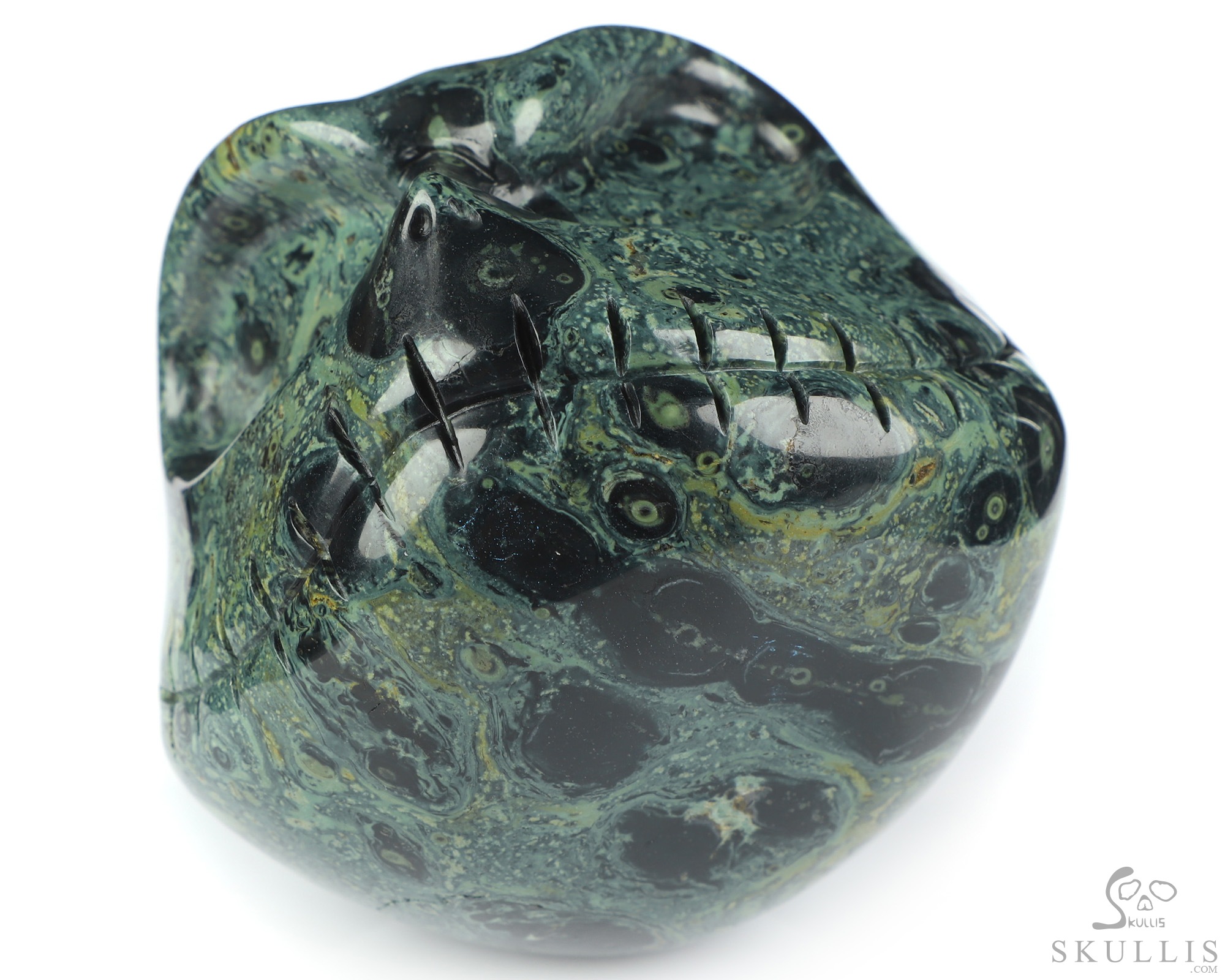 3.9" Kambaba Jasper Hand Carved Jack Crystal Skull Sculpture, Crystal Healing 3.9" Kambaba Jasper Hand Carved Jack Crystal Skull Sculpture, Crystal Healing