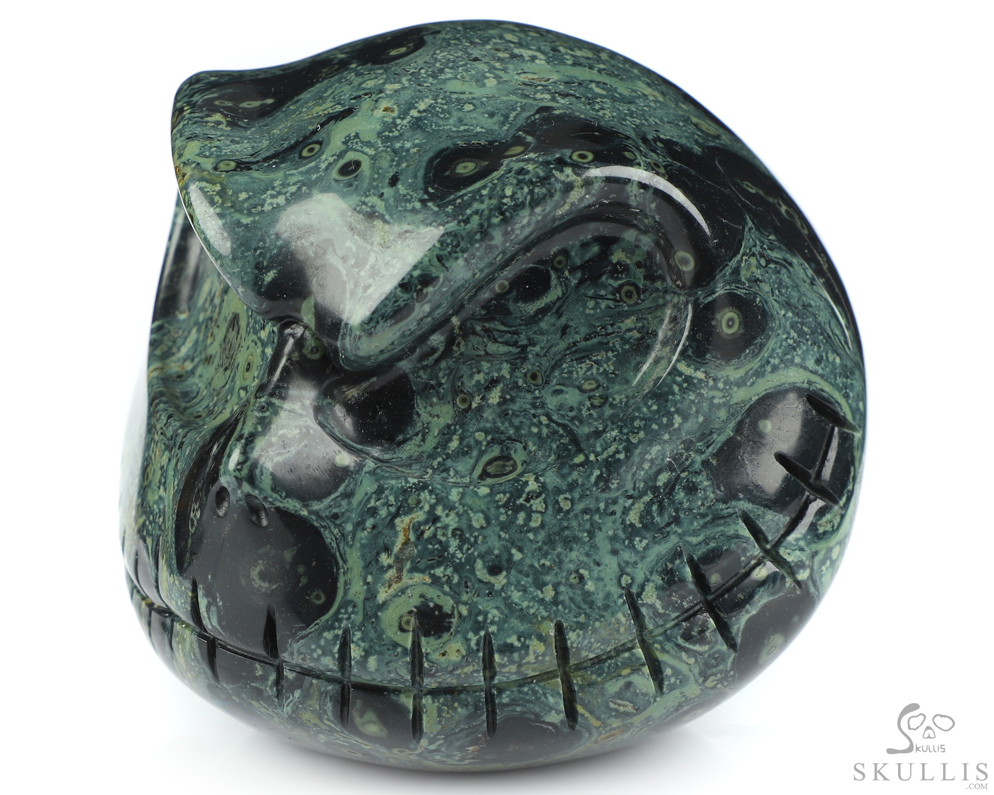 3.9" Kambaba Jasper Hand Carved Jack Crystal Skull Sculpture, Crystal Healing 3.9" Kambaba Jasper Hand Carved Jack Crystal Skull Sculpture, Crystal Healing