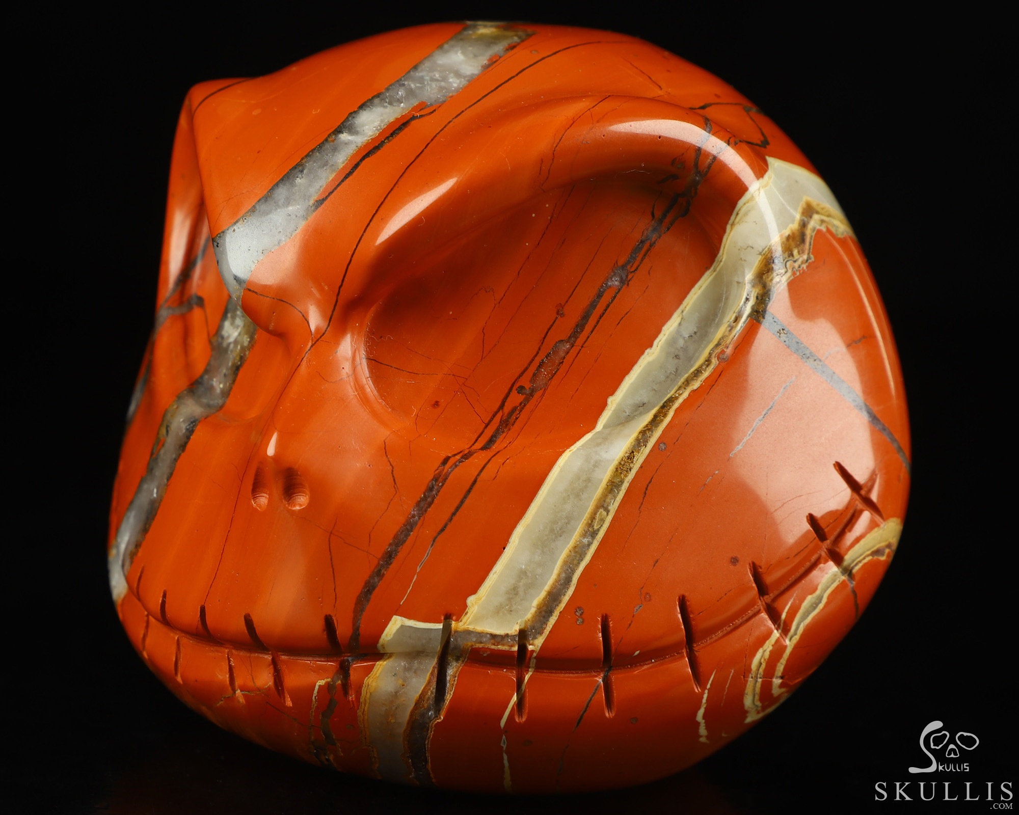 3.9" Red Jasper Hand Carved Jack Crystal Skull Sculpture, Crystal Healing 3.9" Red Jasper Hand Carved Jack Crystal Skull Sculpture, Crystal Healing
